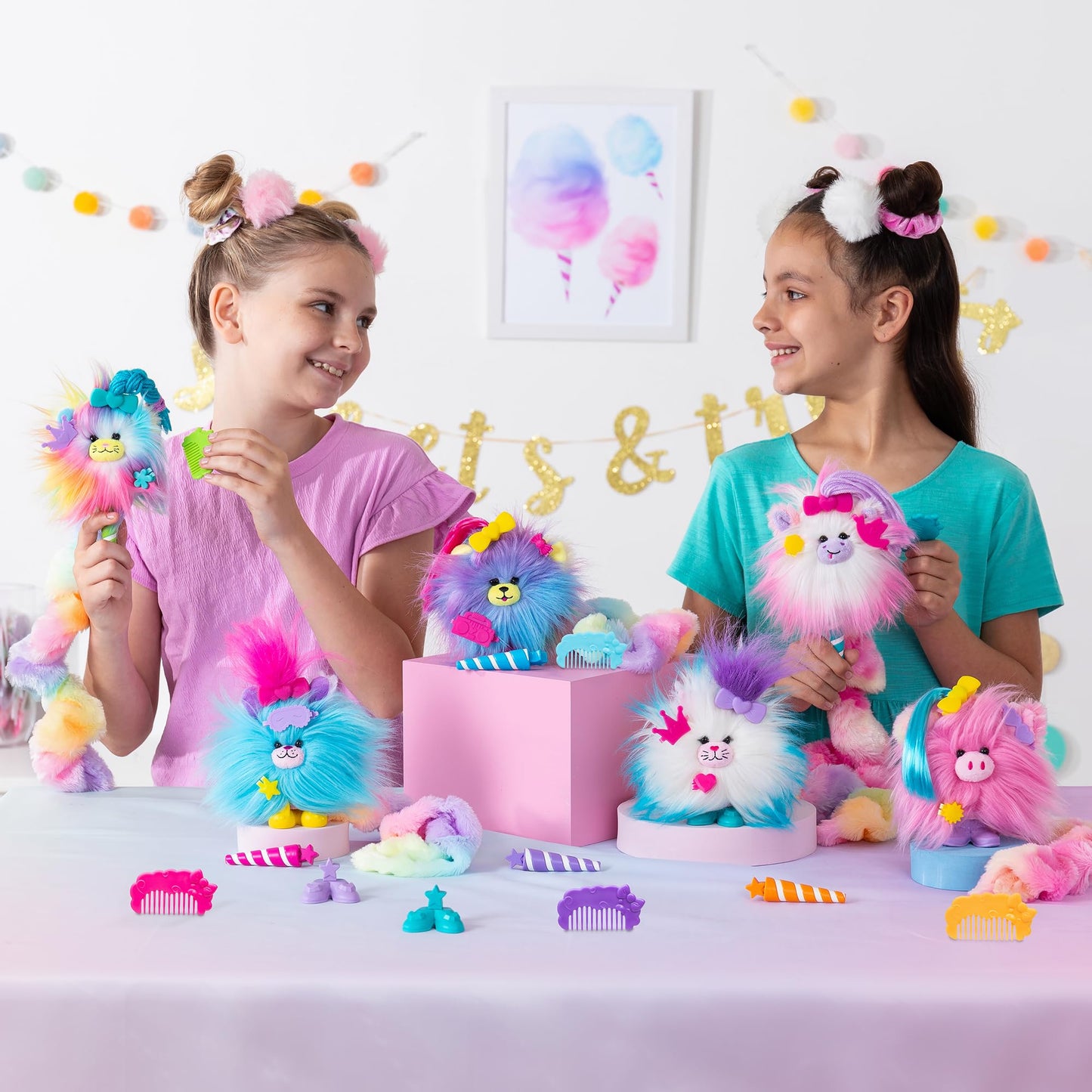 Cotton Candykins Surprise Collectible Plush – Scented Hair Styling Toy for Kids