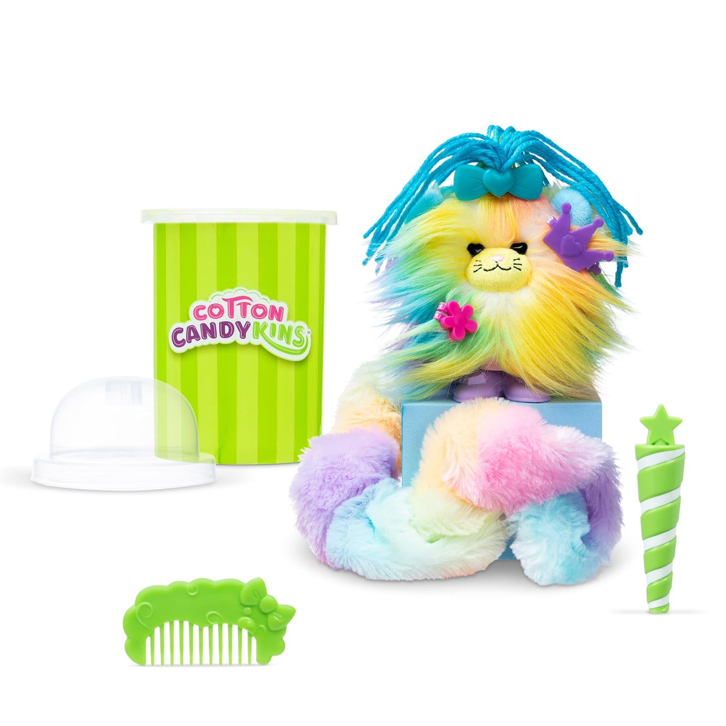 Cotton Candykins Surprise Collectible Plush – Scented Hair Styling Toy for Kids
