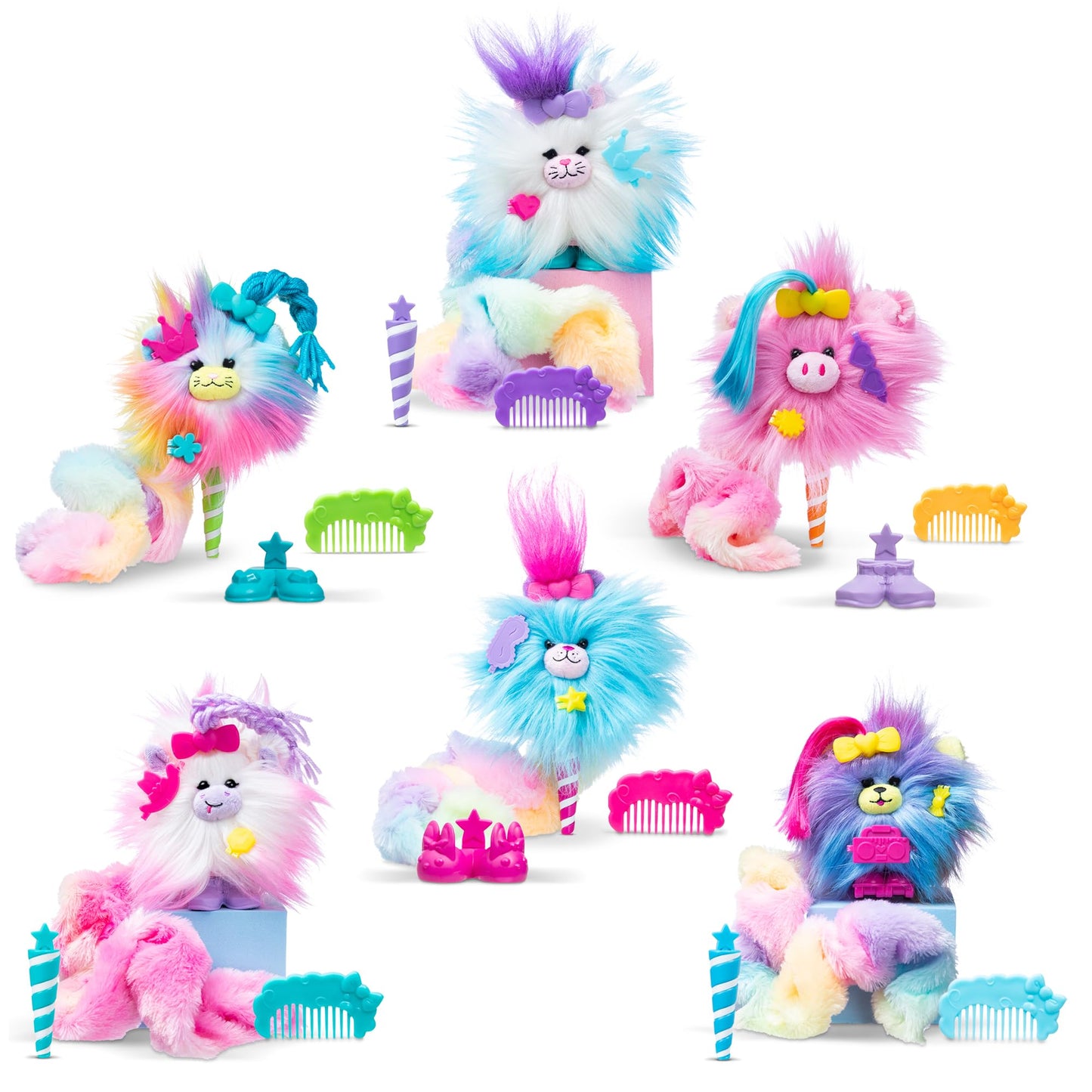 Cotton Candykins Surprise Collectible Plush – Scented Hair Styling Toy for Kids