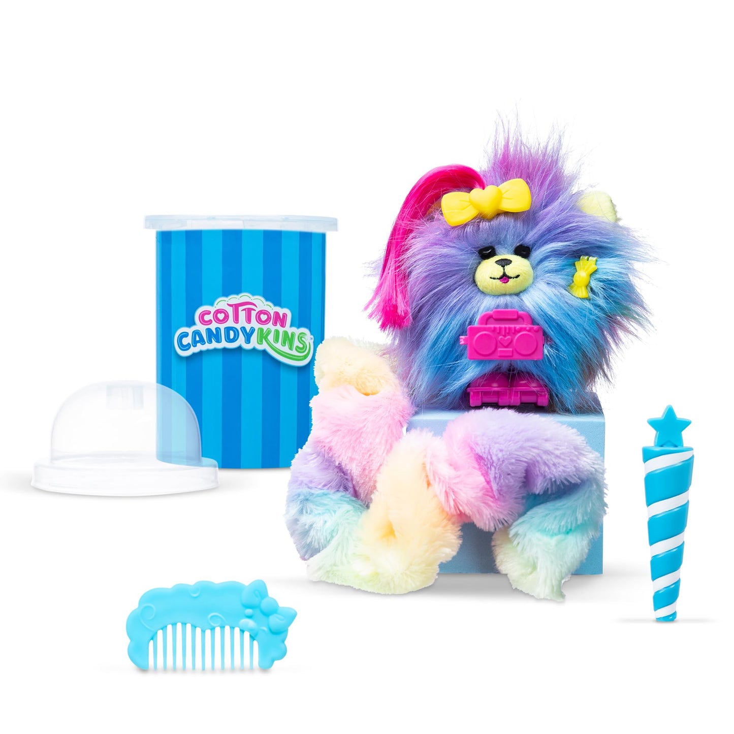 Cotton Candykins Surprise Collectible Plush – Scented Hair Styling Toy for Kids