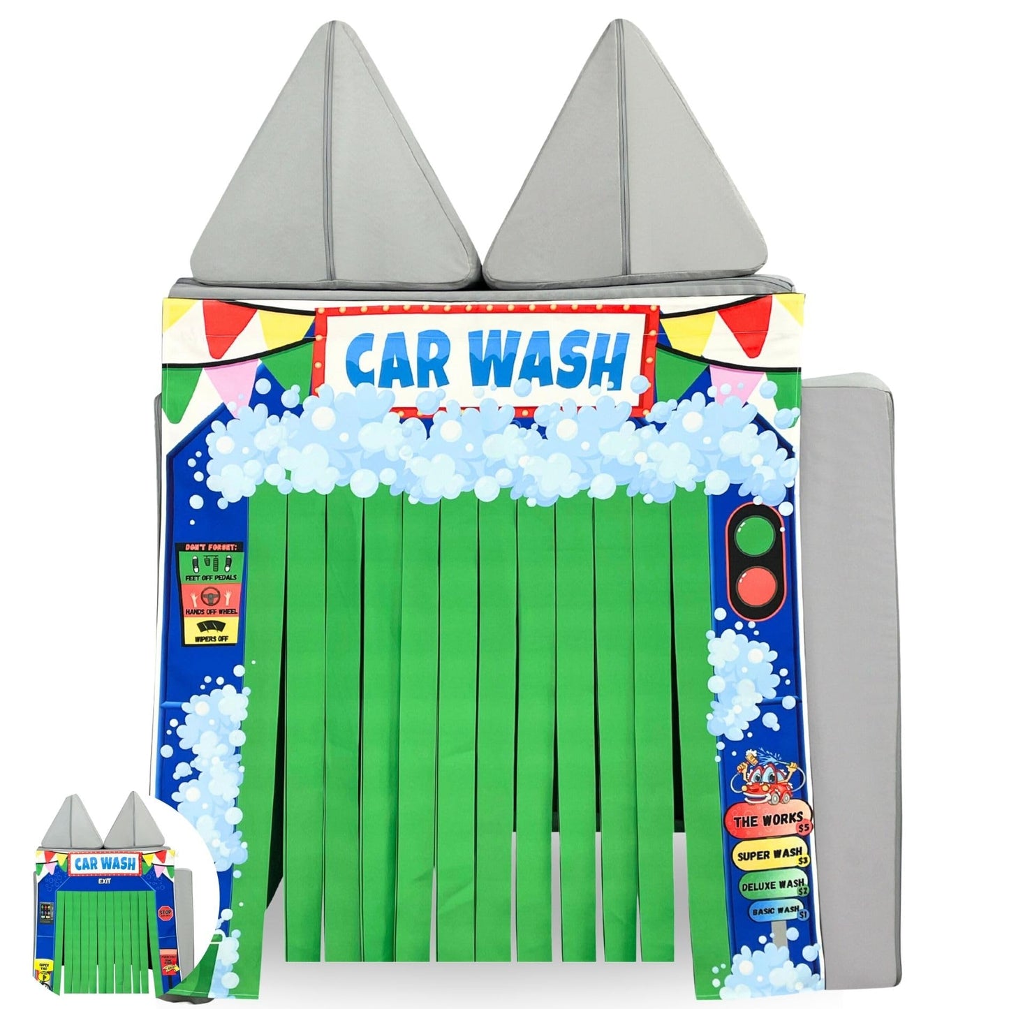 Couch Swag Play Panel: Car Wash for Children's Foam Sofa