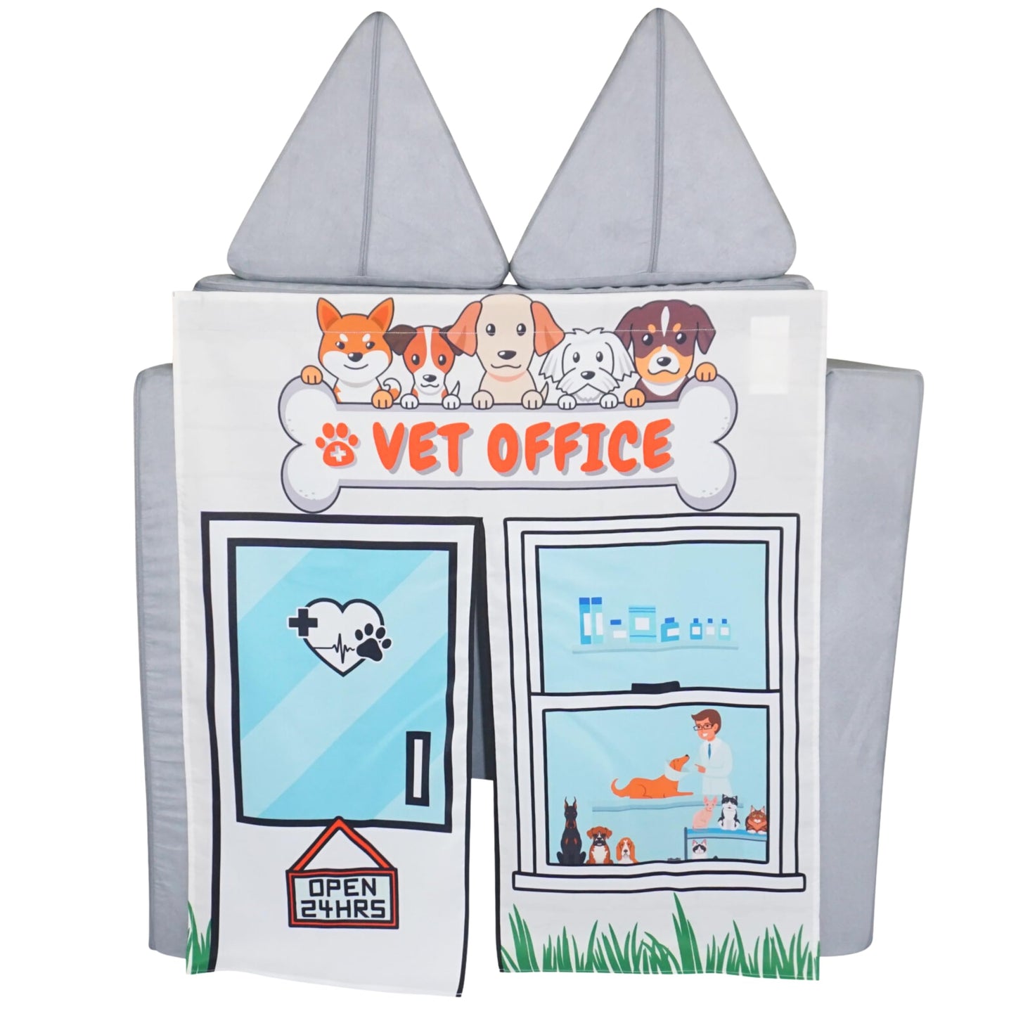 Couch Swag Vet Office Play Panel for Kids Foam Couch | Interactive Veterinary Play