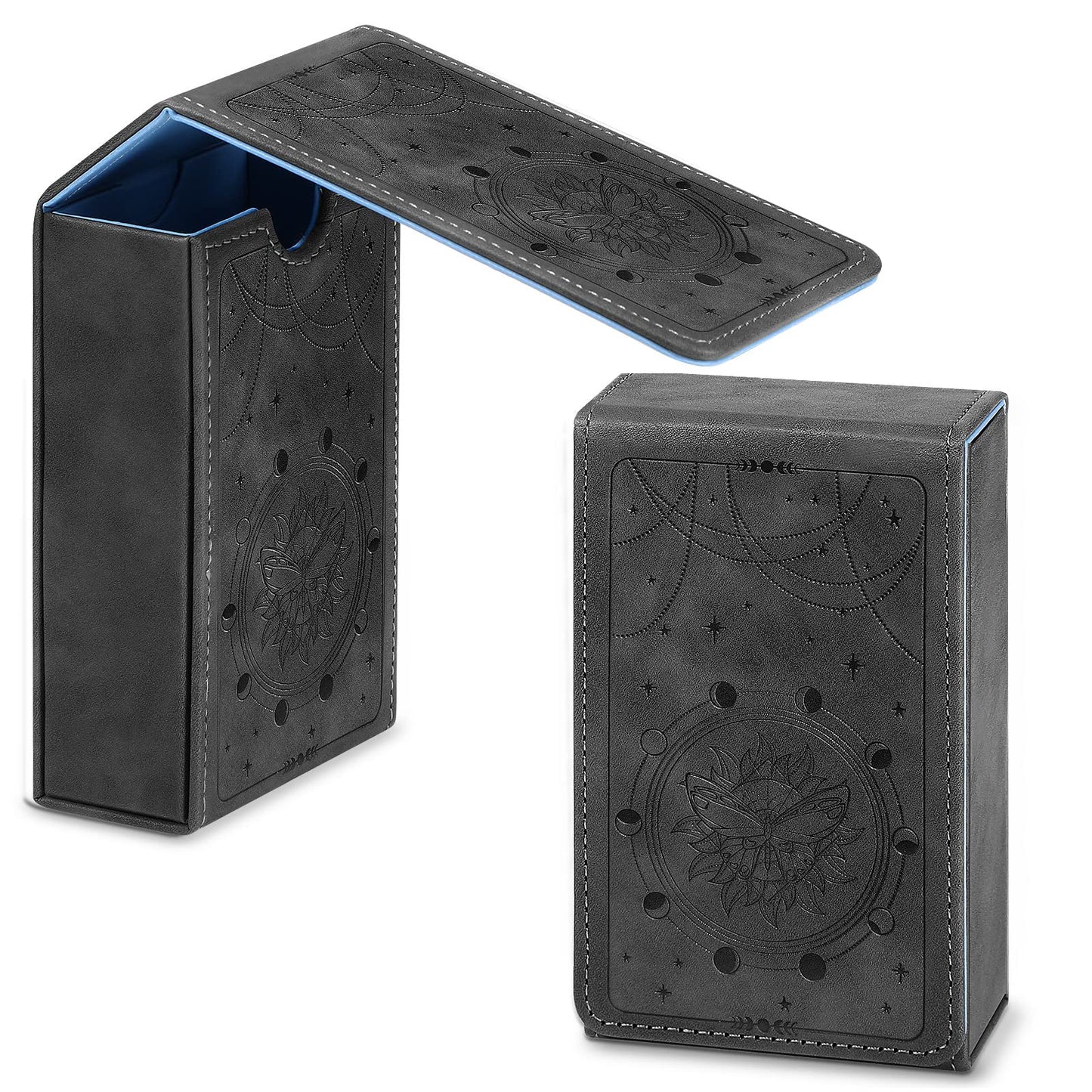 Coume PU Leather Tarot Case – Moon Design, Magnetic Closure, Travel-Friendly