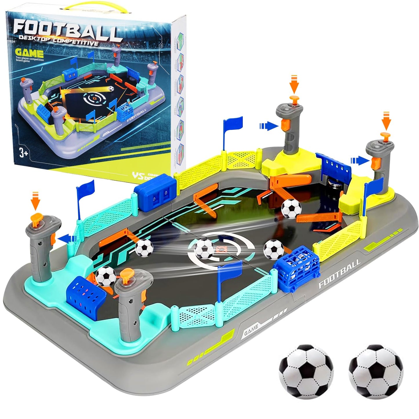 COUOMOXA Mini Soccer Board Game for Kids – Indoor Foosball Toy for 3–12 Year Olds