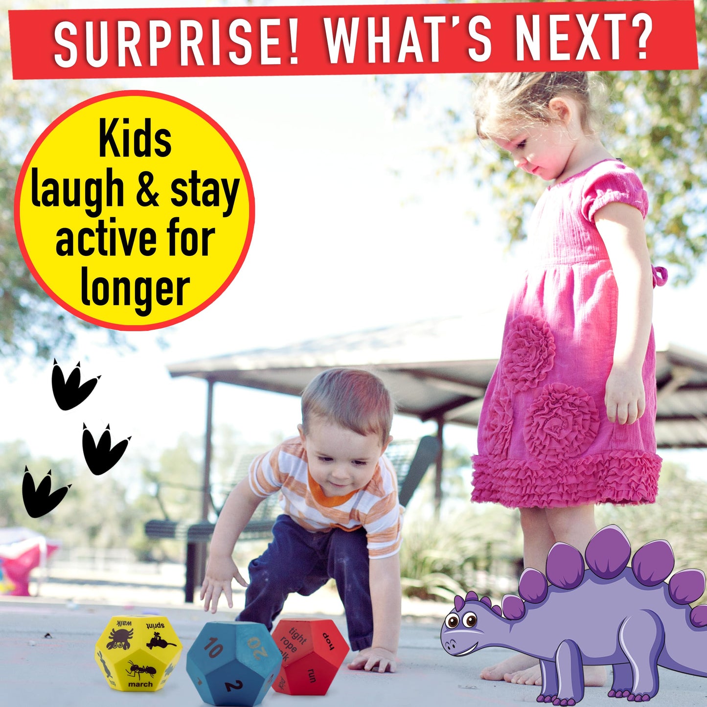 Covelico Exercise Dice for Kids – Fun Indoor Outdoor Fitness Games for Classrooms & Home