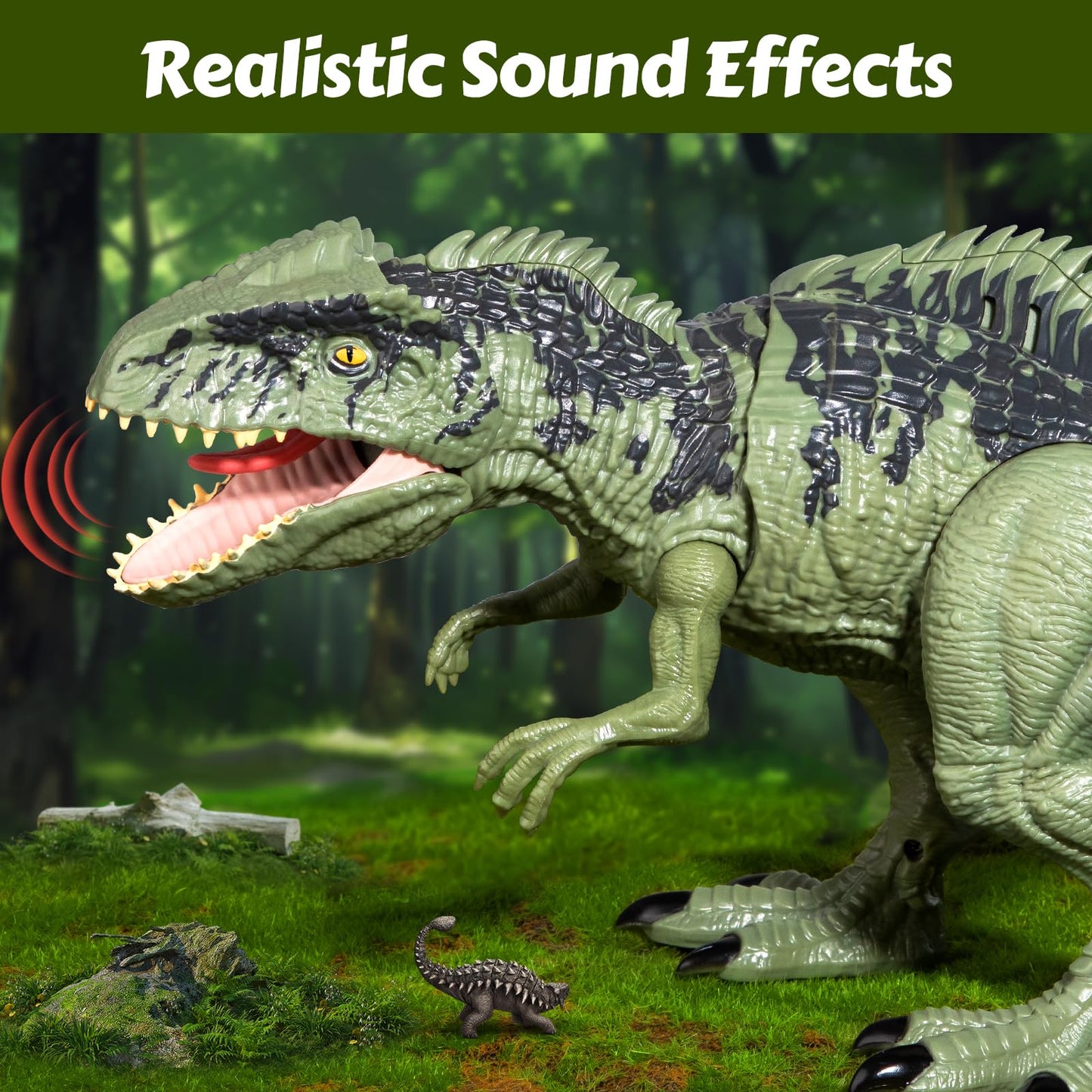 Covsen Giganotosaurus Dinosaur Toy for Kids 3-8 | Roaring, Lights & Attack Motion