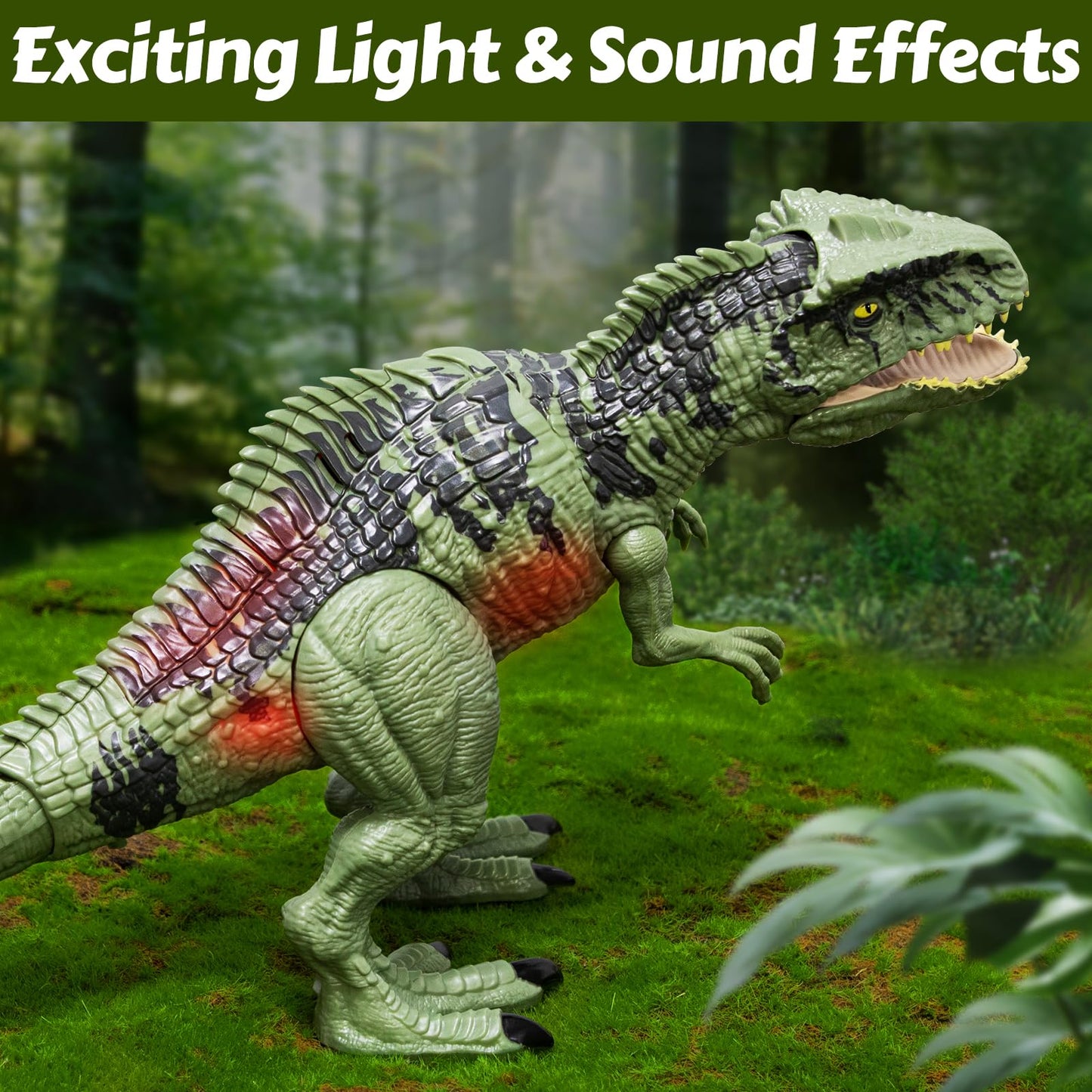 Covsen Giganotosaurus Dinosaur Toy for Kids 3-8 | Roaring, Lights & Attack Motion
