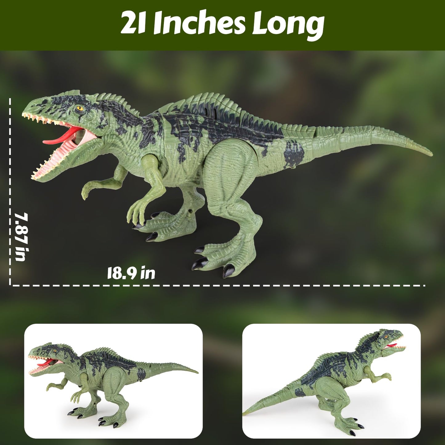 Covsen Giganotosaurus Dinosaur Toy for Kids 3-8 | Roaring, Lights & Attack Motion
