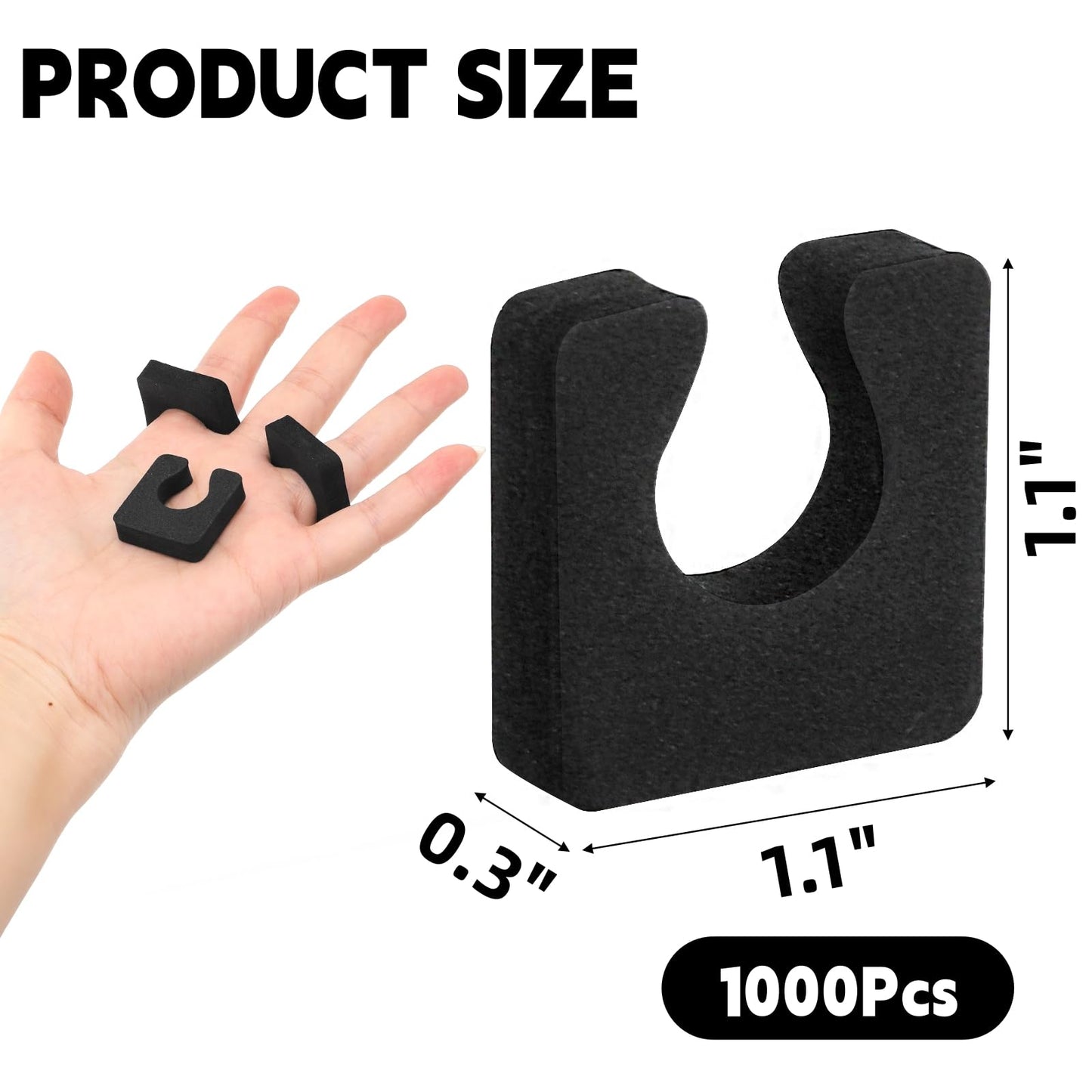 Covzoe 1000-Piece Soft EVA Toe Spacers for Pedicure - Bulk Toe Dividers