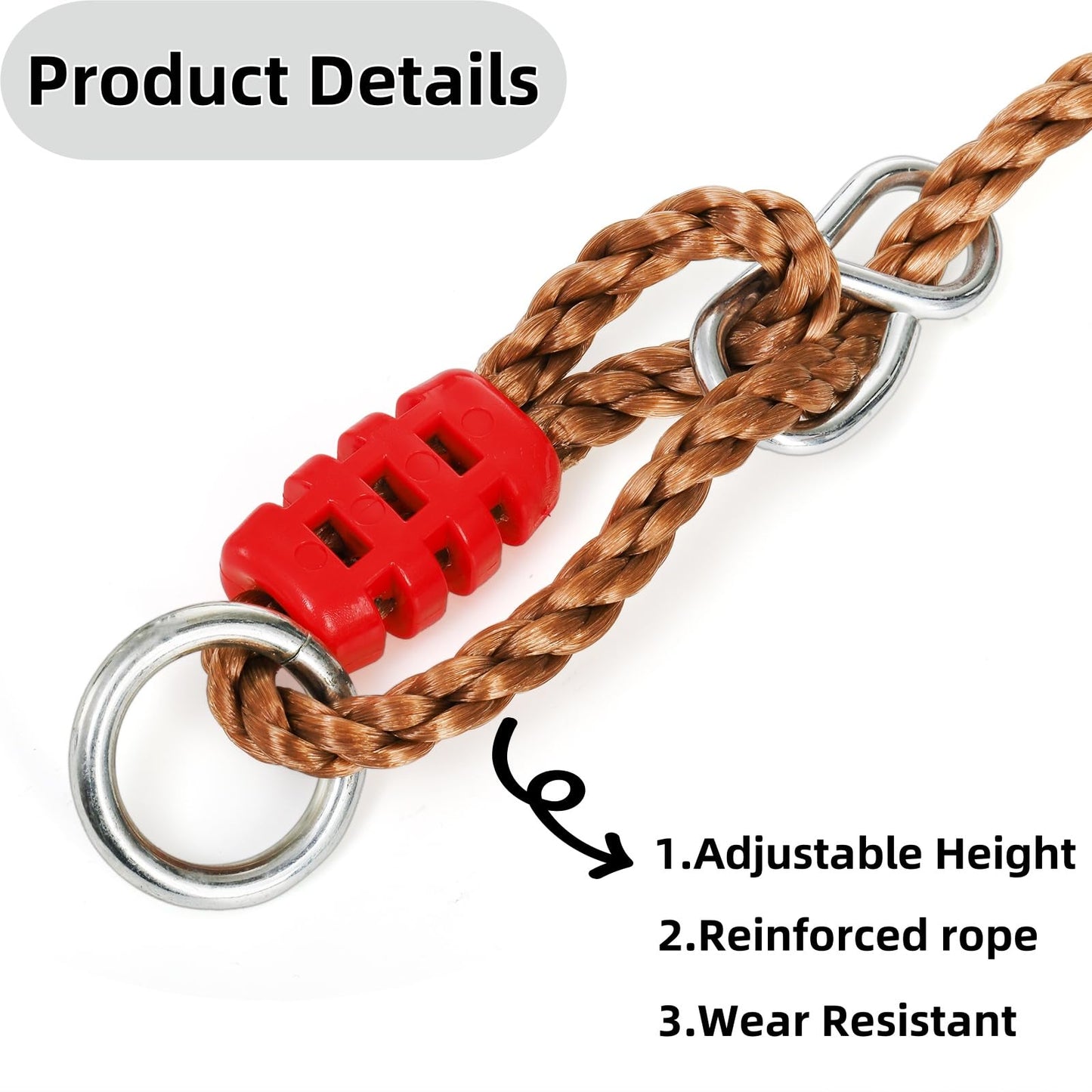 Covzoe Trapeze Bar — 16-Inch Adjustable Wooden Swing Set with Rings