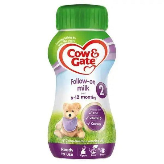 Cow & Gate 2 Follow-On Milk from 6 Months 200ml (Case of 12)