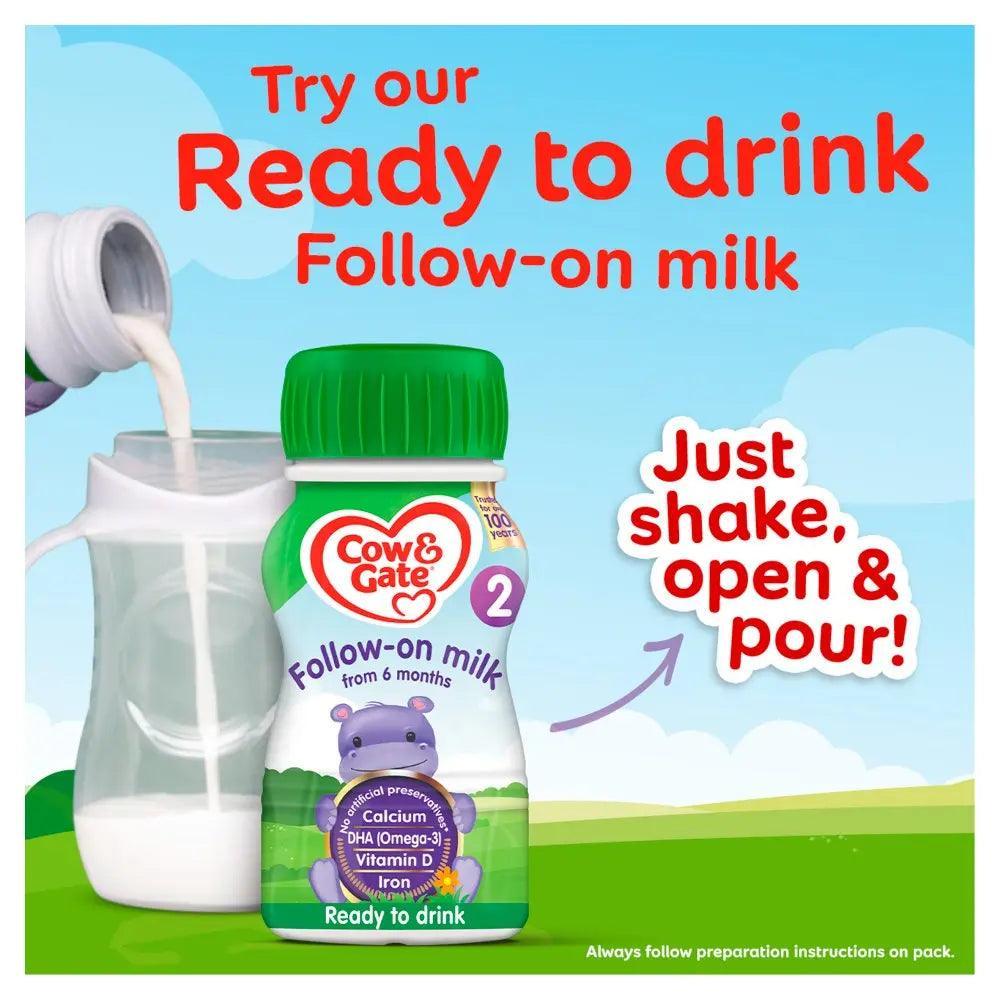 Cow & Gate 2 Follow-On Milk from 6 Months 200ml (Case of 12)
