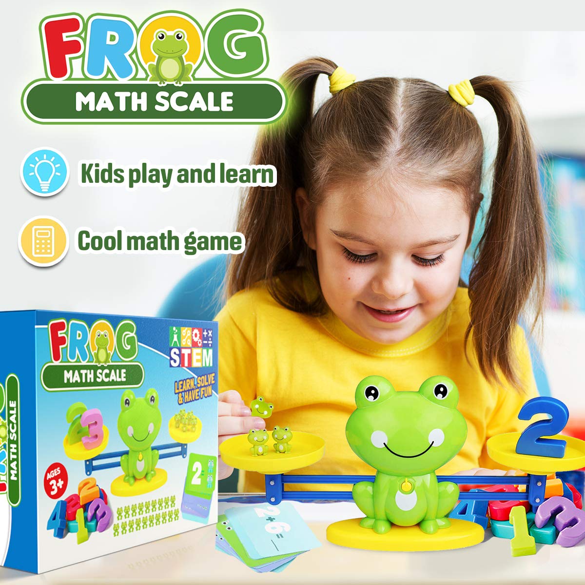 CozyBomB Frog Scale Cards Balance Board – Preschool Math & STEM Toy for Ages 3–6