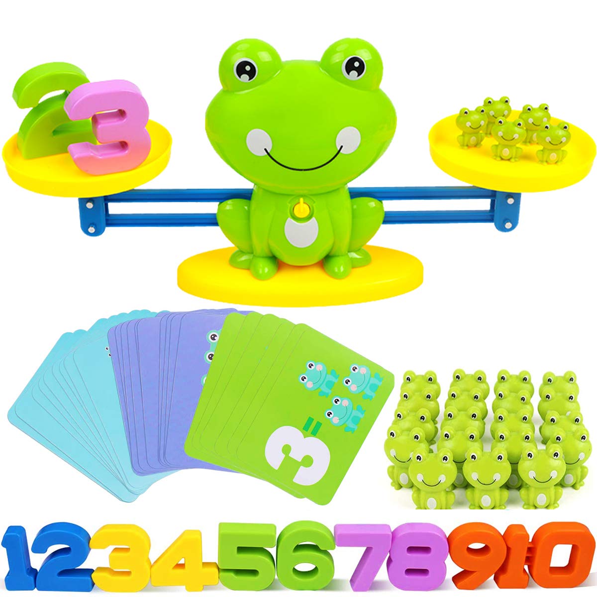 CozyBomB Frog Scale Cards Balance Board – Preschool Math & STEM Toy for Ages 3–6