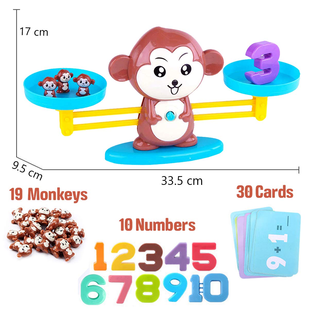 CozyBomB Monkey Scale Balance - STEM Math Toy for 3-5 Year Olds