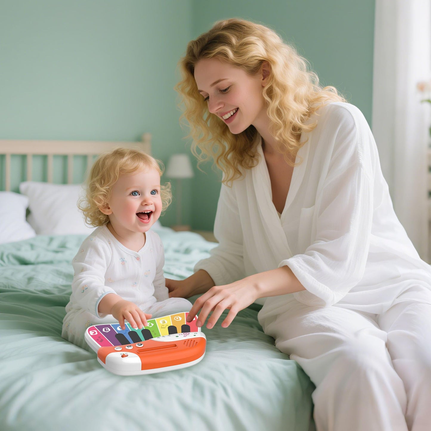 Cozybuy Toddler Guitar & Piano — 2-in-1 Music Toy for Ages 1-3
