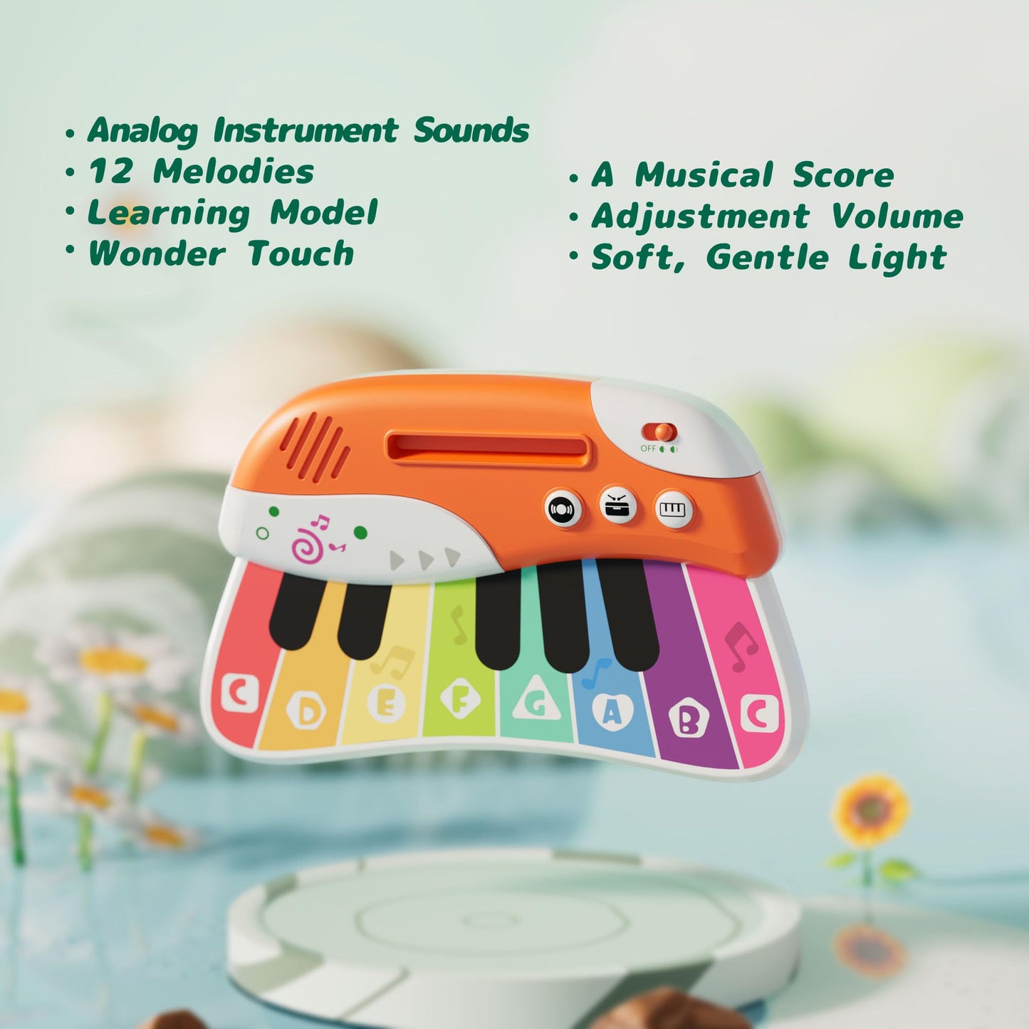 Cozybuy Toddler Guitar & Piano — 2-in-1 Music Toy for Ages 1-3