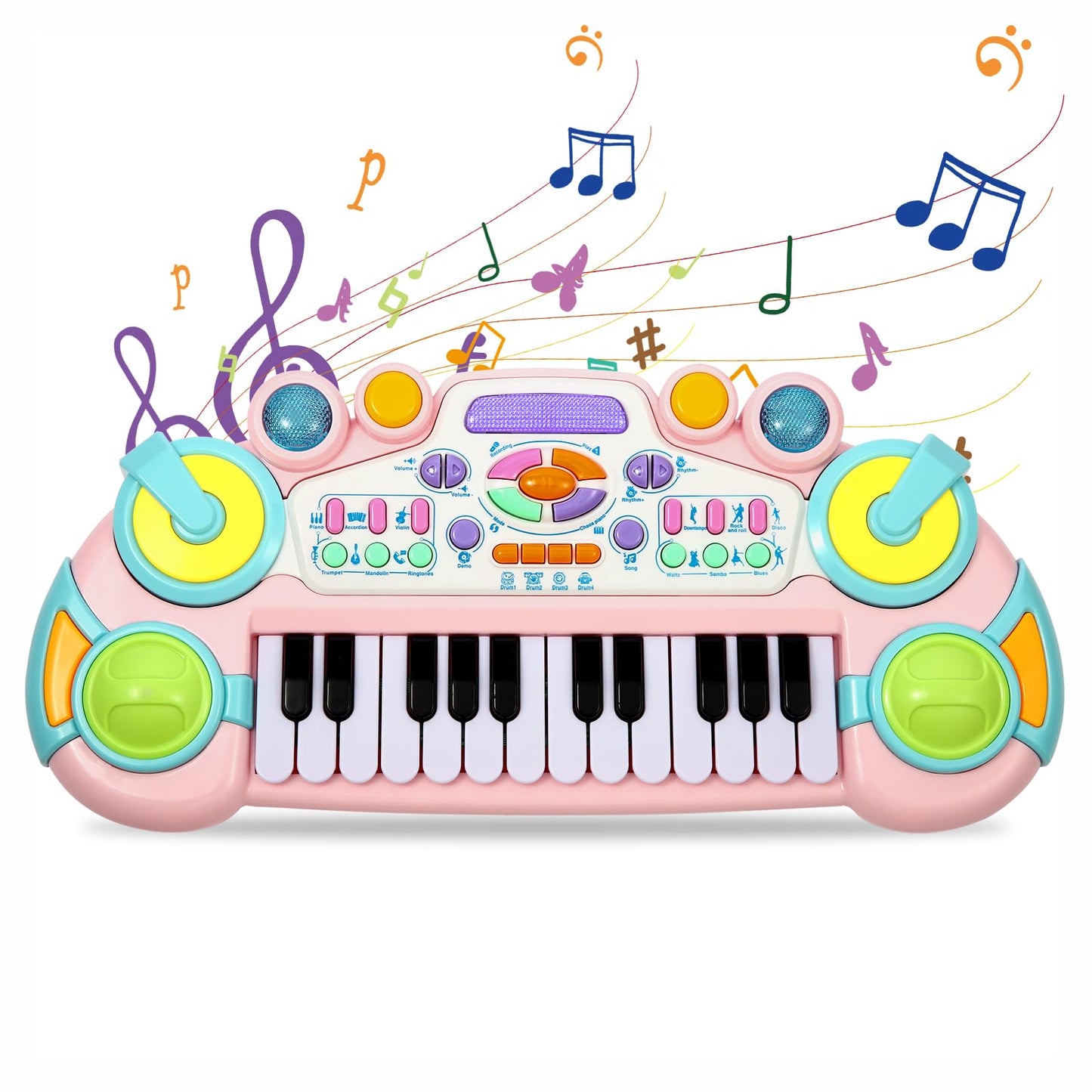 Cozybuy 24-Key Toddler Piano Toy – Multi-Function Baby Keyboard for 1-4 Years