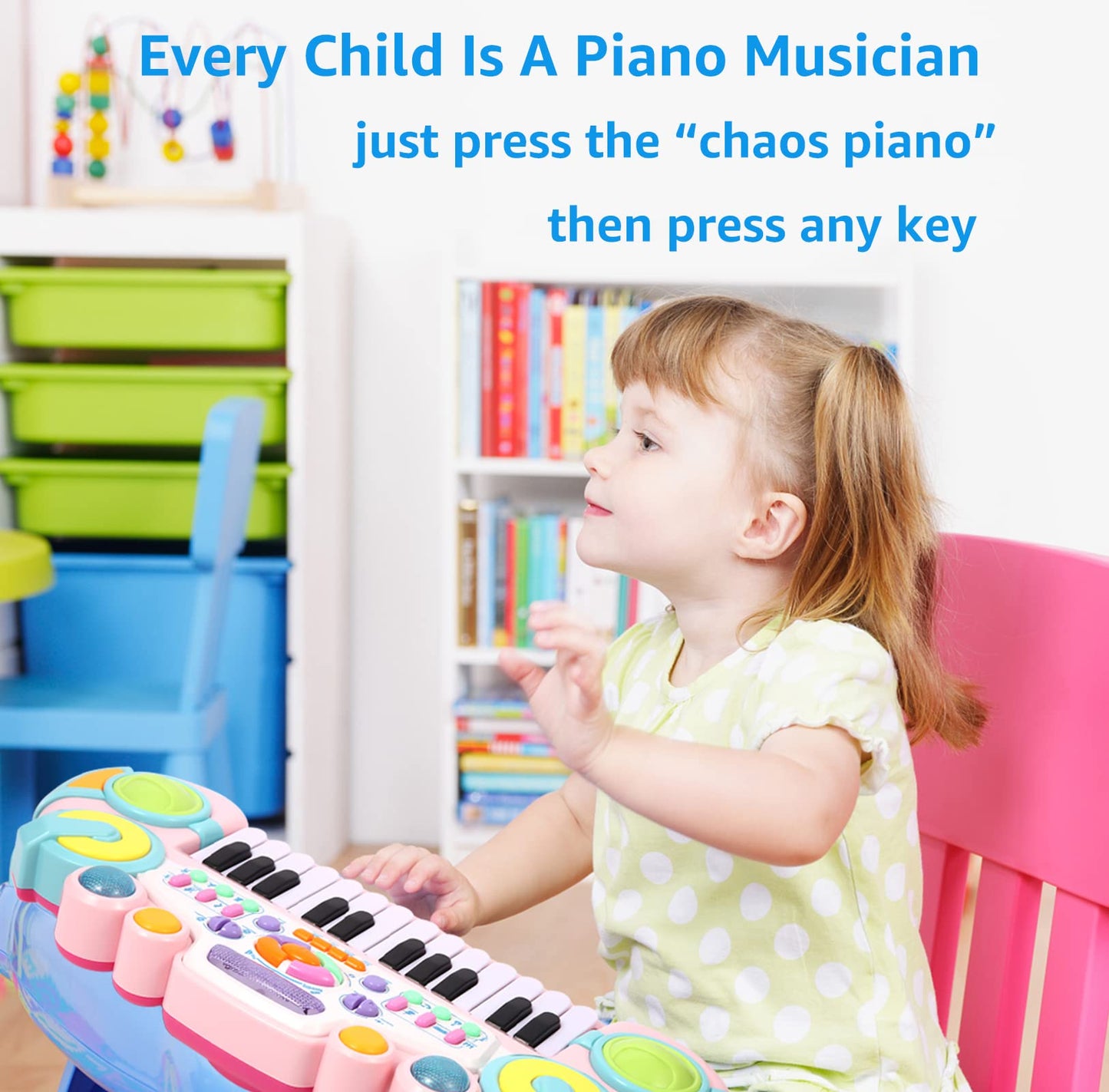 Cozybuy 24-Key Toddler Piano Toy – Multi-Function Baby Keyboard for 1-4 Years