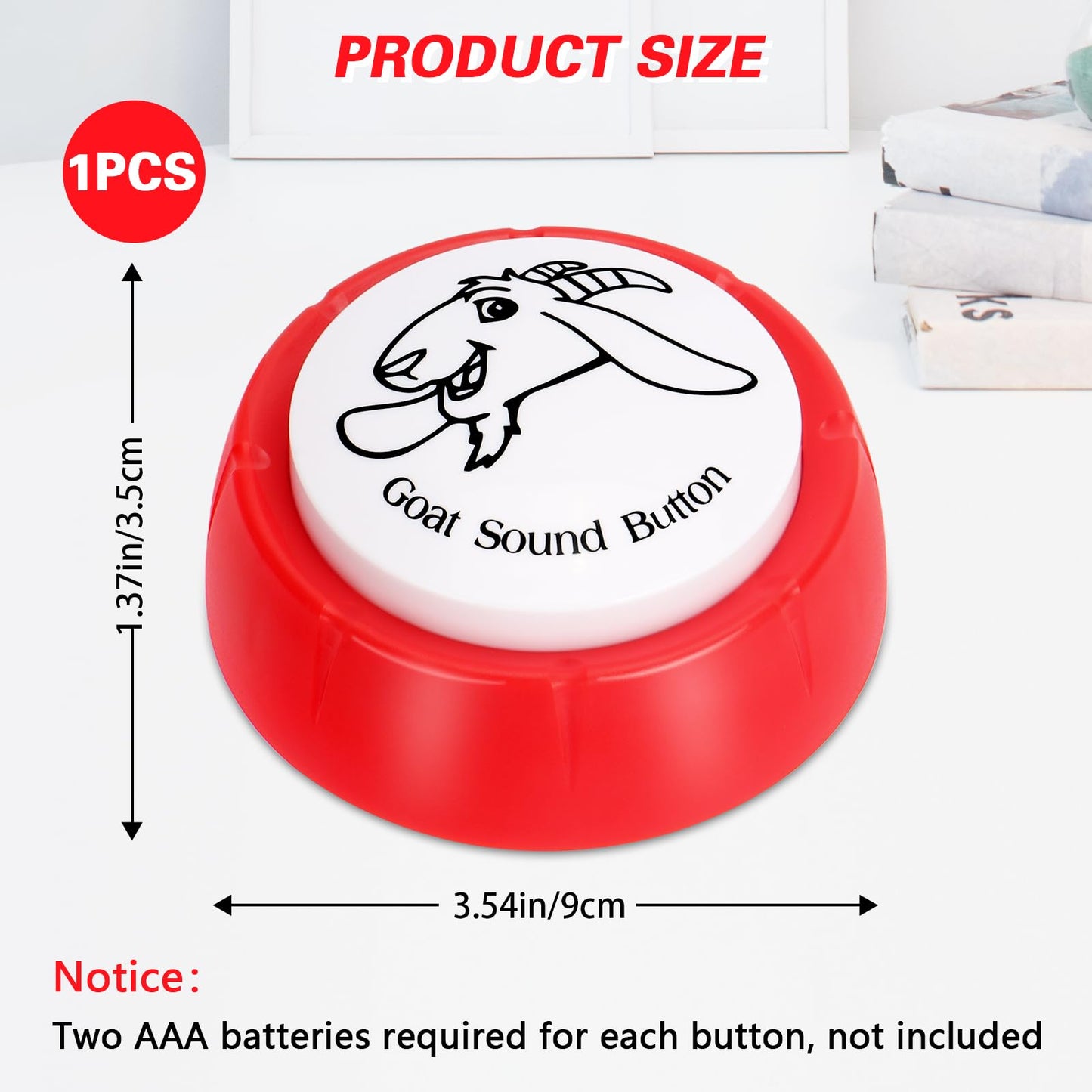 COZYMATE Shrieking Goat Button – Goat Sound Prank for Office & Party