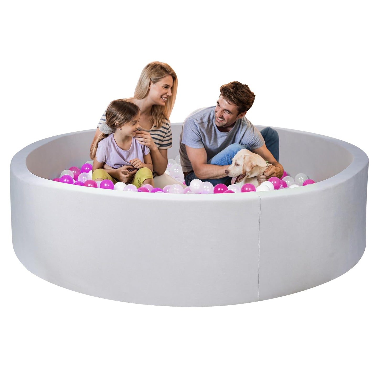 COZYTRAUM Foam Ball Pit for Kids – 47-Inch Safe Soft Ball Pool