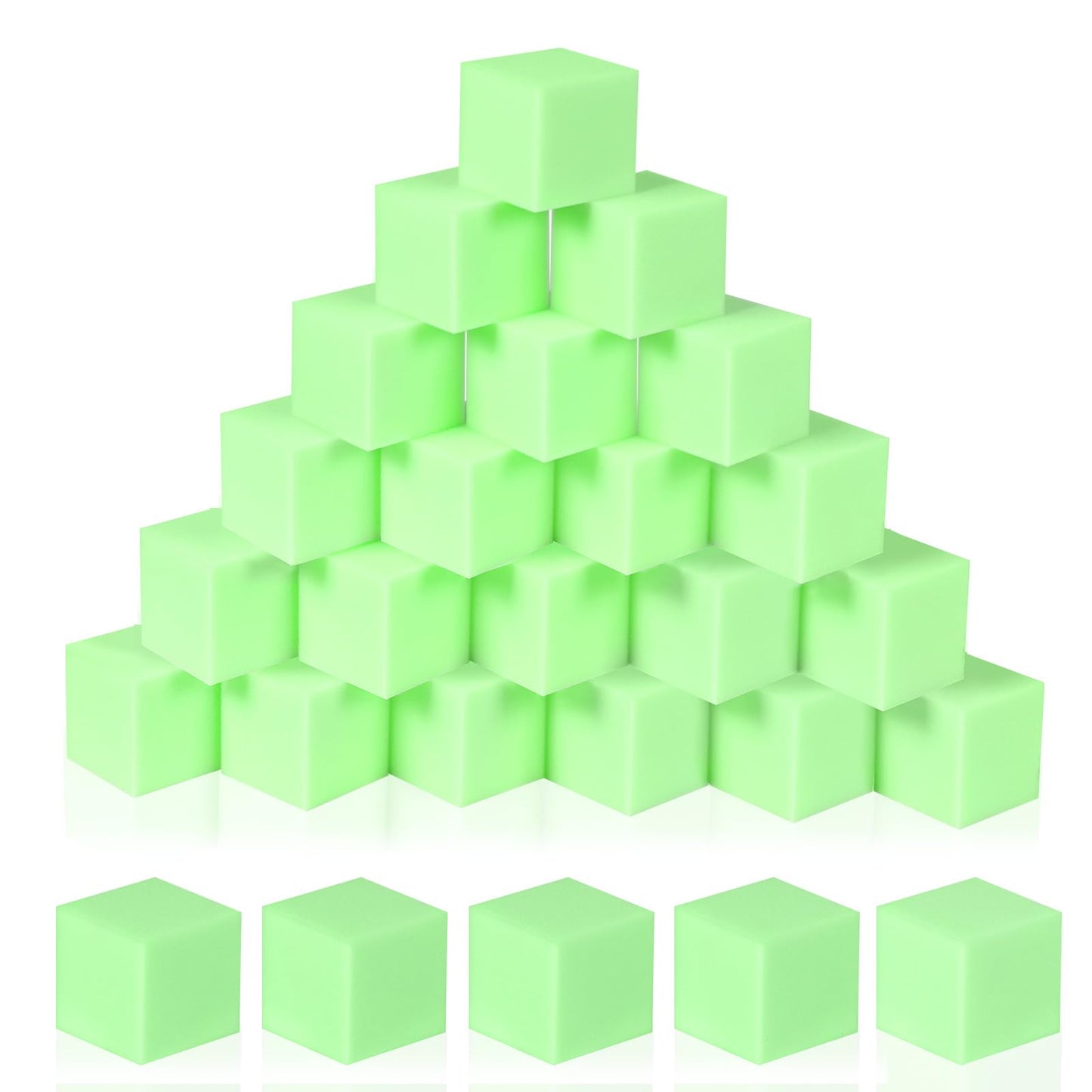 COZYTRAUM 48-Pack 5-Inch Foam Cubes - Soft Play Pit Fillers for Indoor Games, Trampoline & Climbing Mats