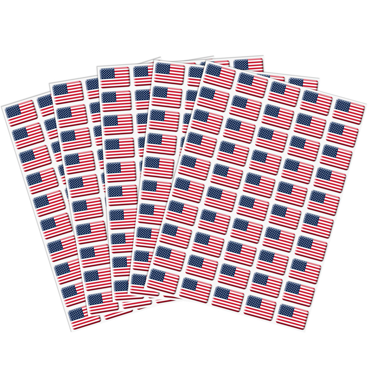 CPicdn 200Pcs American Flag 3D Dome Stickers – Waterproof Patriotic Decals for Laptops, Water Bottles, and Gifts