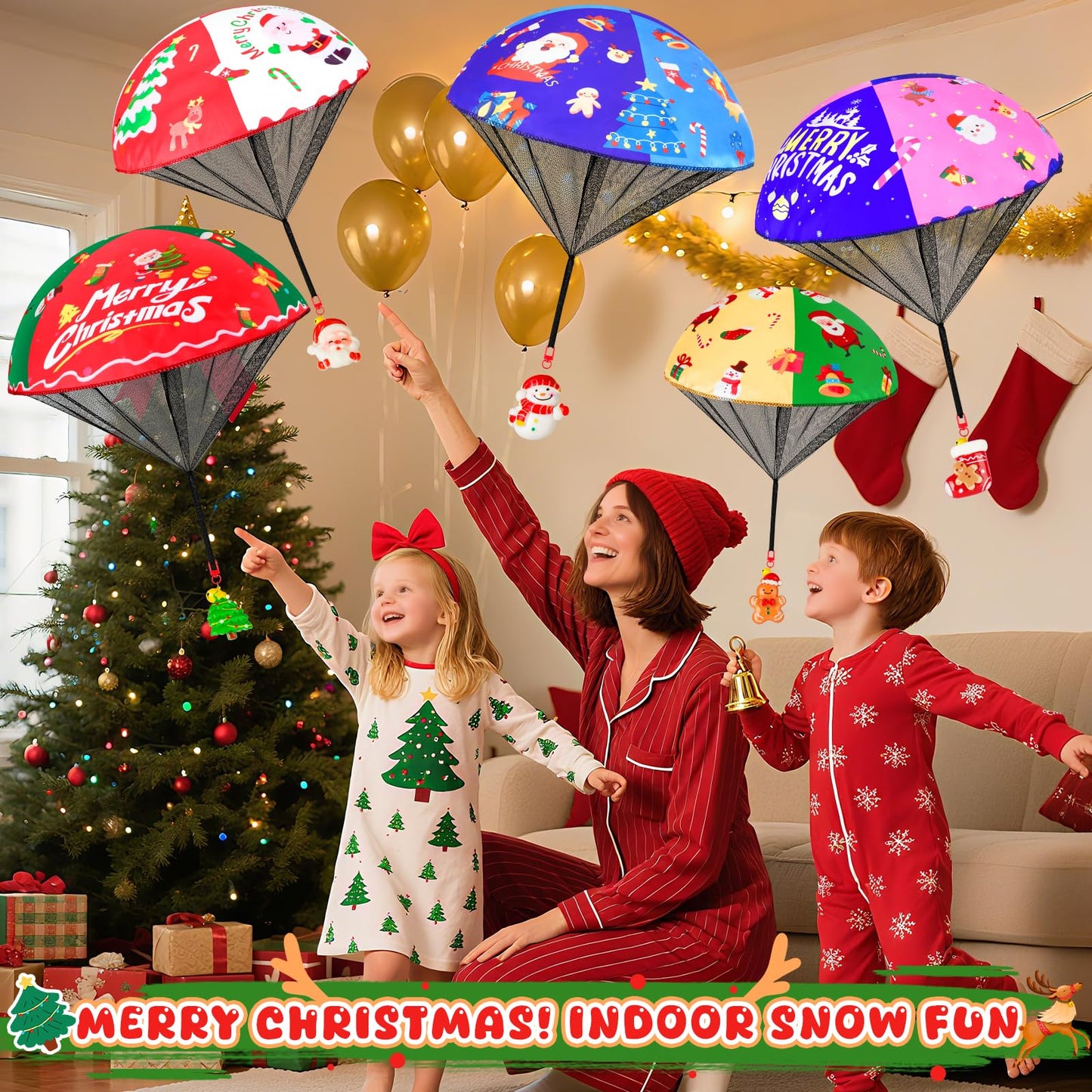 CPSYUB Mini Parachute Toys – 6-Pack Christmas Stocking Stuffers for Kids Aged 4-12