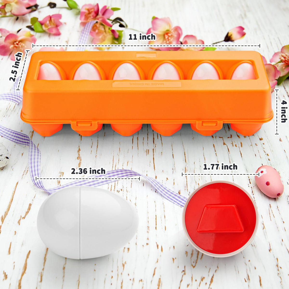 CPSYUB Toddler Eggs — Montessori Color & Shape Matching Toys, BPA Free (18m–3y)