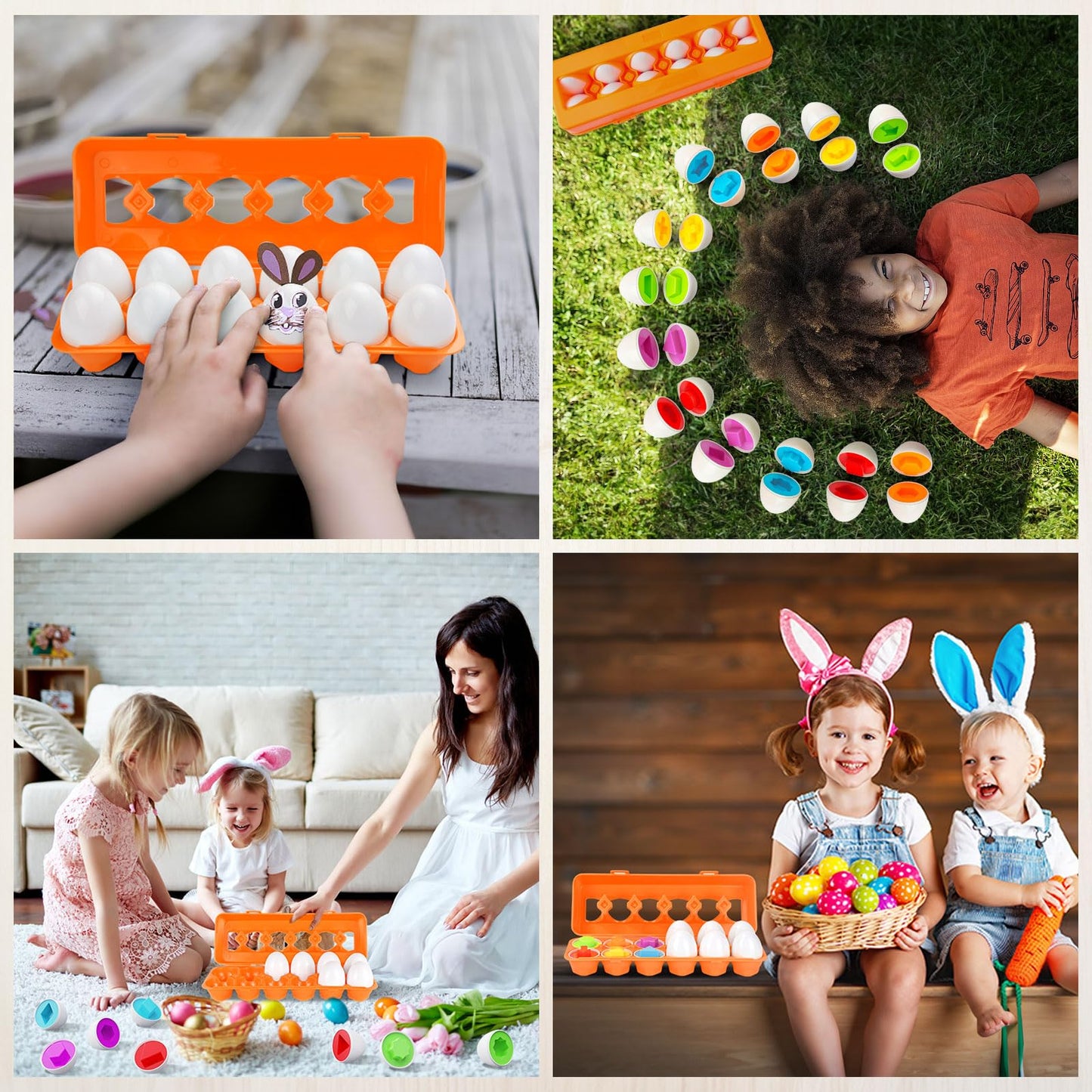 CPSYUB Toddler Eggs — Montessori Color & Shape Matching Toys, BPA Free (18m–3y)