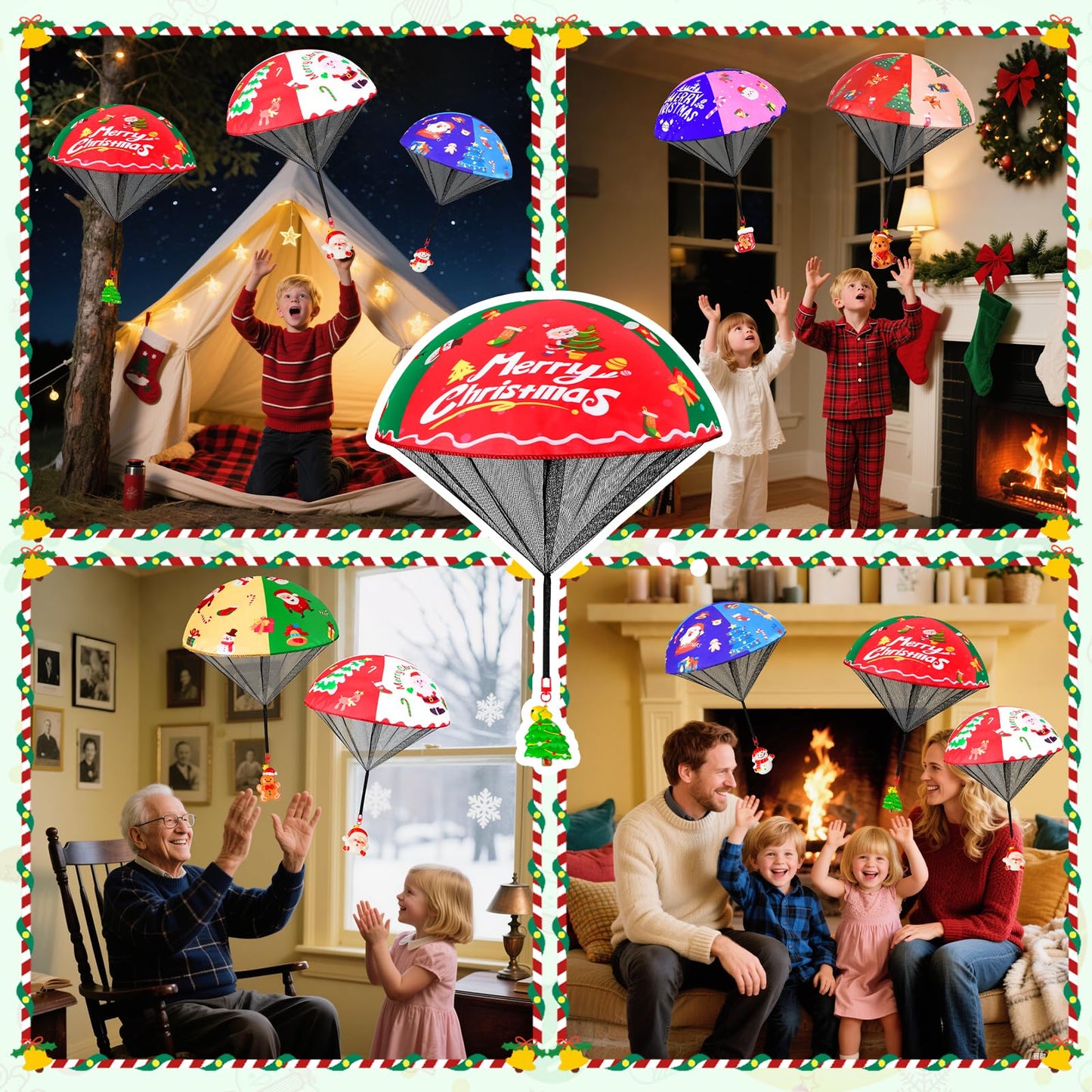 CPSYUB Mini Parachute Toys – 6-Pack Christmas Stocking Stuffers for Kids Aged 4-12