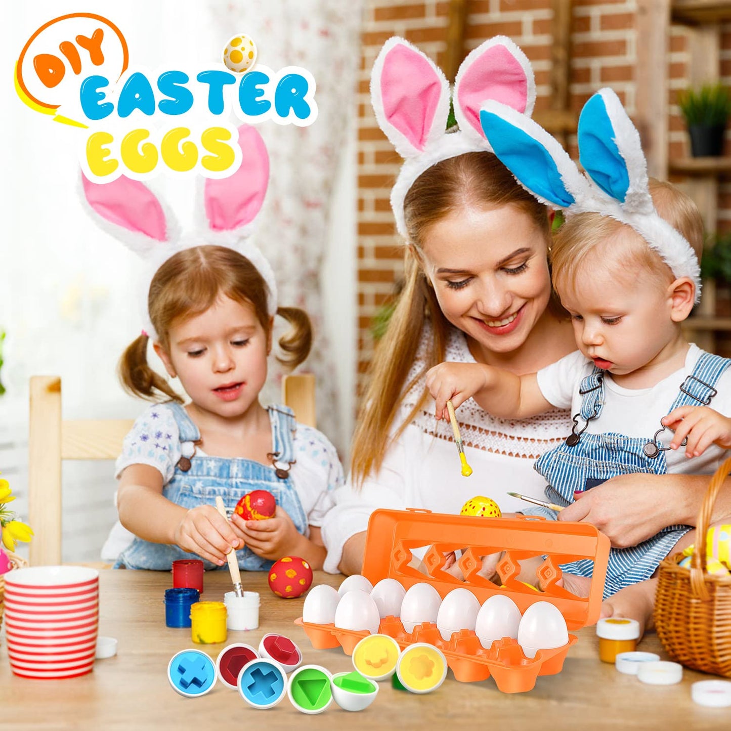 CPSYUB Toddler Eggs — Montessori Color & Shape Matching Toys, BPA Free (18m–3y)