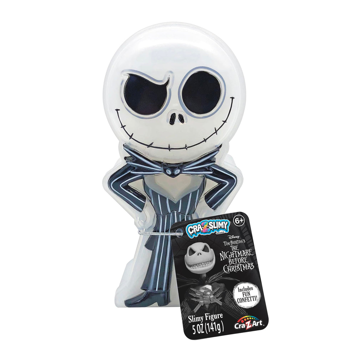 Cra-Z-Slimy Jack Skellington Slime Toy – Glossy, Stretchy Slime in Nightmare Before Christmas Container