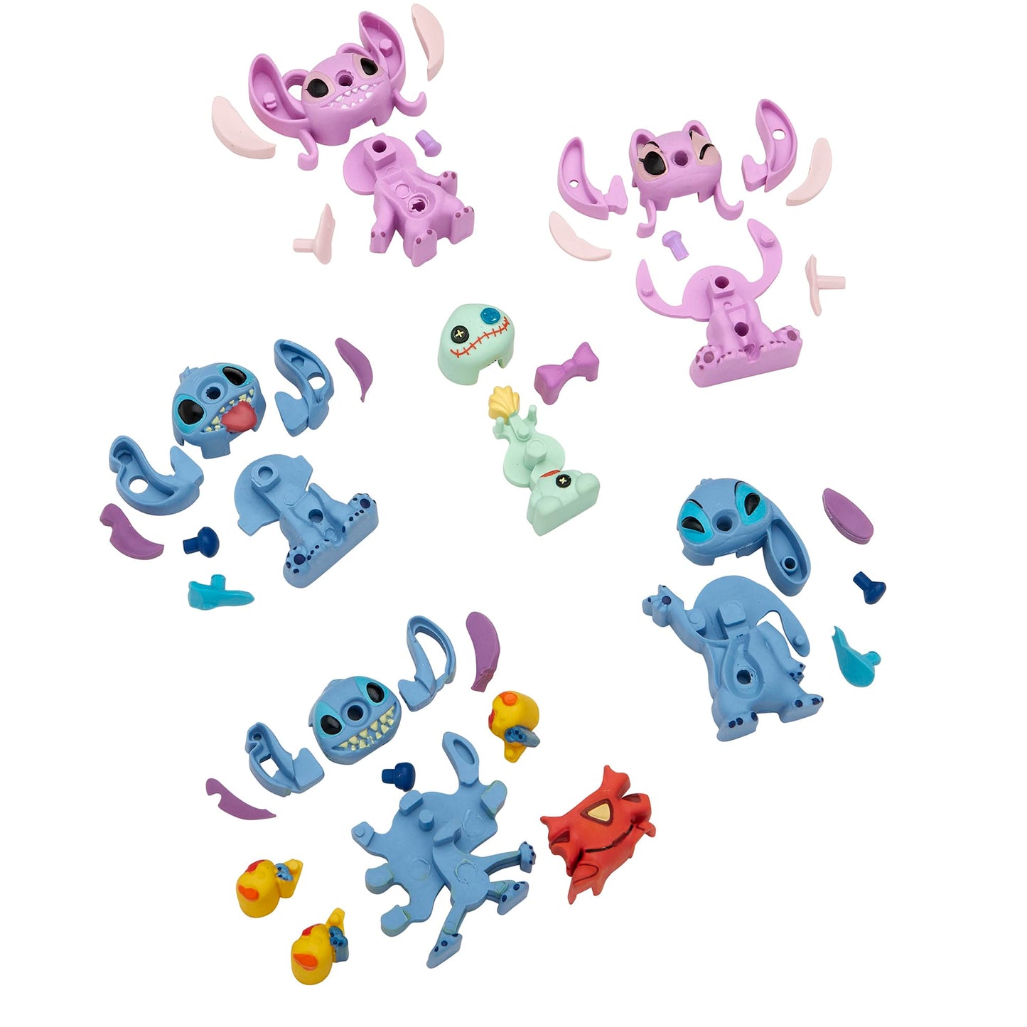 Stitch Surprise 3 Pack Mini Figure Erasers by Cra-Z-Art – Assemble, Collect & Play