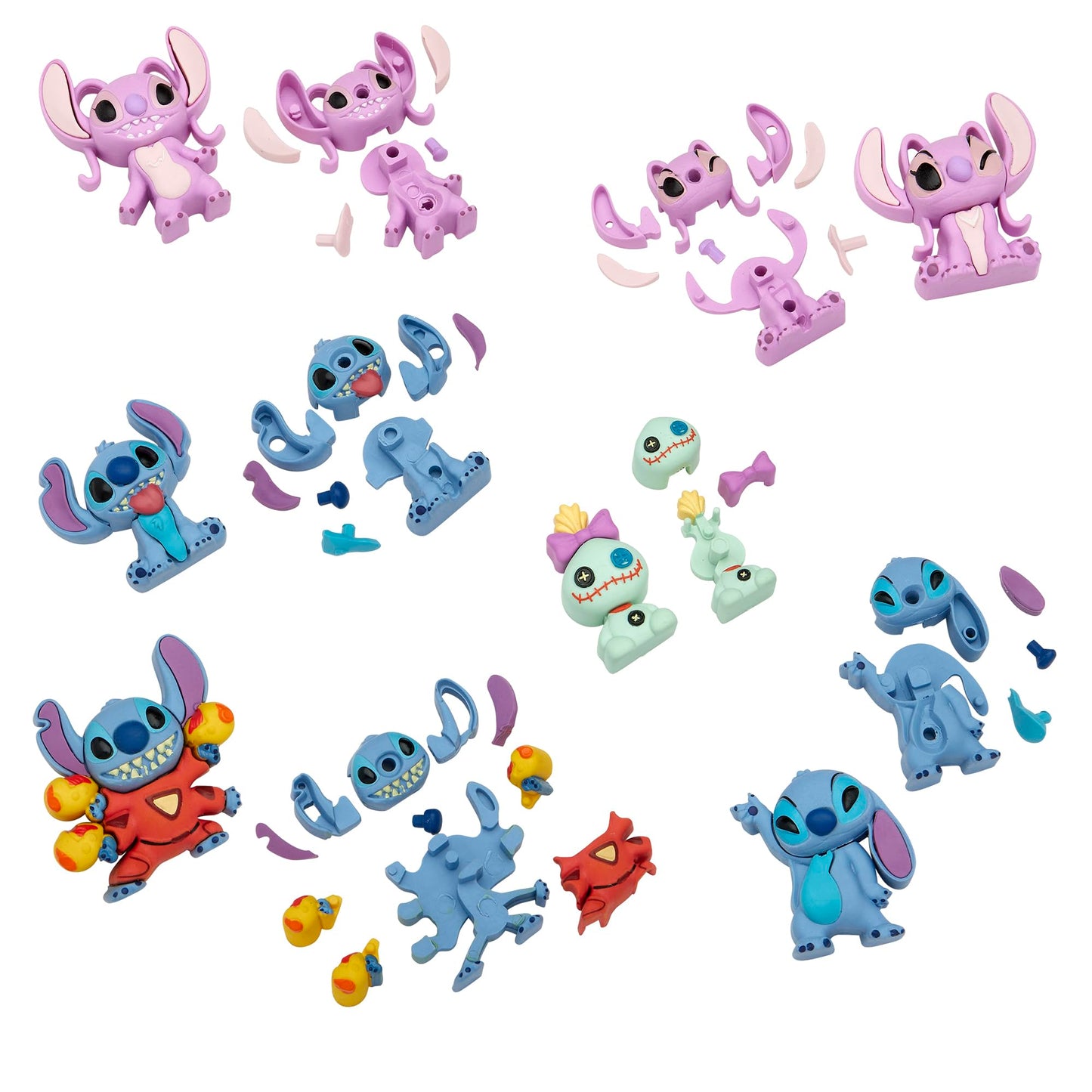 Stitch Surprise 3 Pack Mini Figure Erasers by Cra-Z-Art – Assemble, Collect & Play