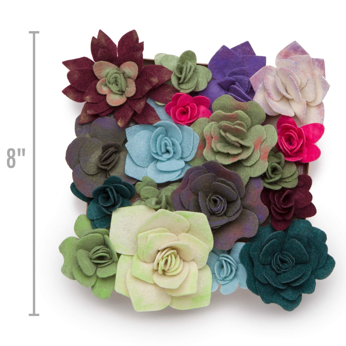 Craft Crush Felt Succulents Craft Kit – 18-Plant Display, Easy DIY for Teens & Adults