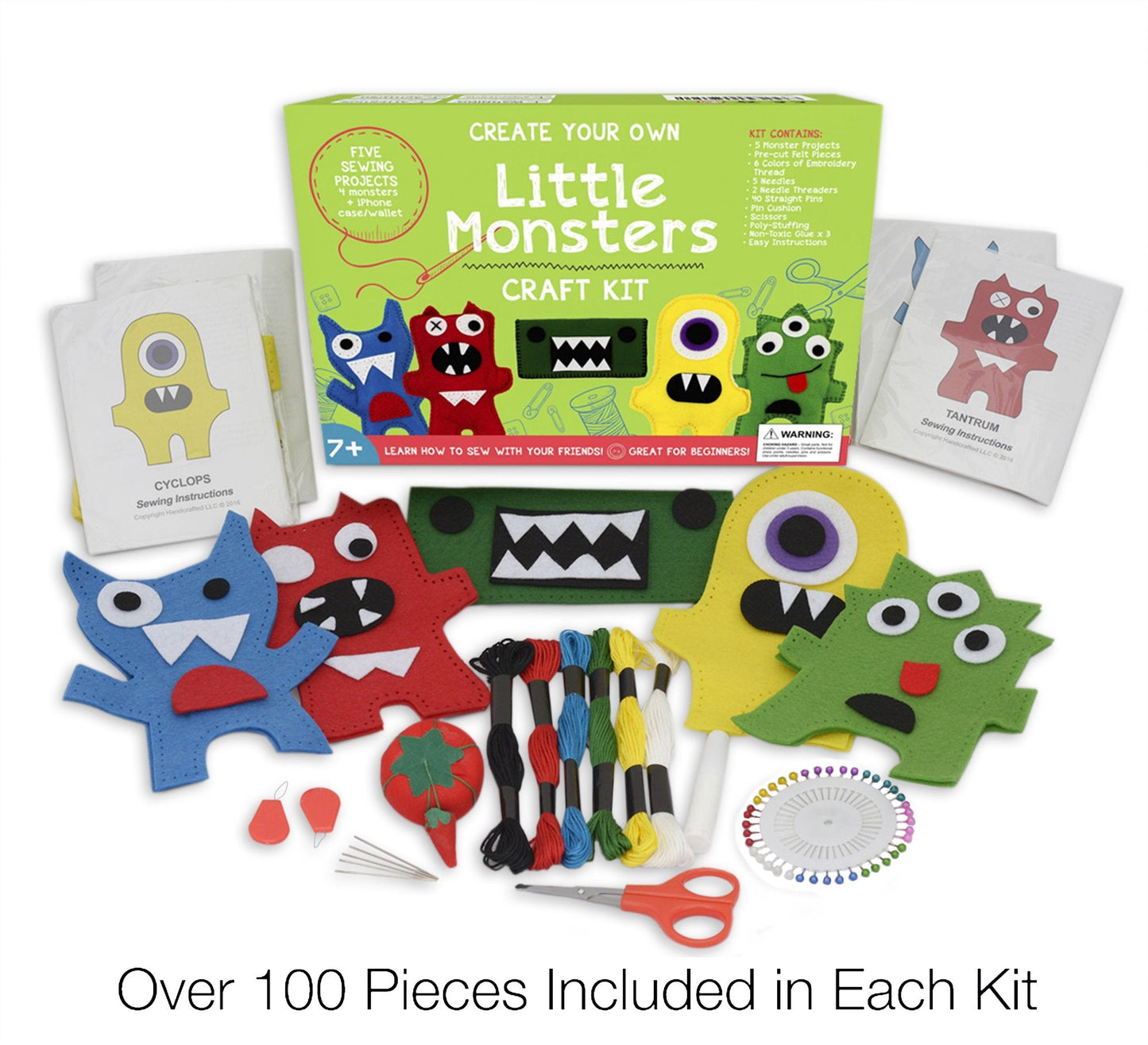 Little Monsters Sewing Kit by CRAFT KIT — Beginner Craft for Kids 7–13