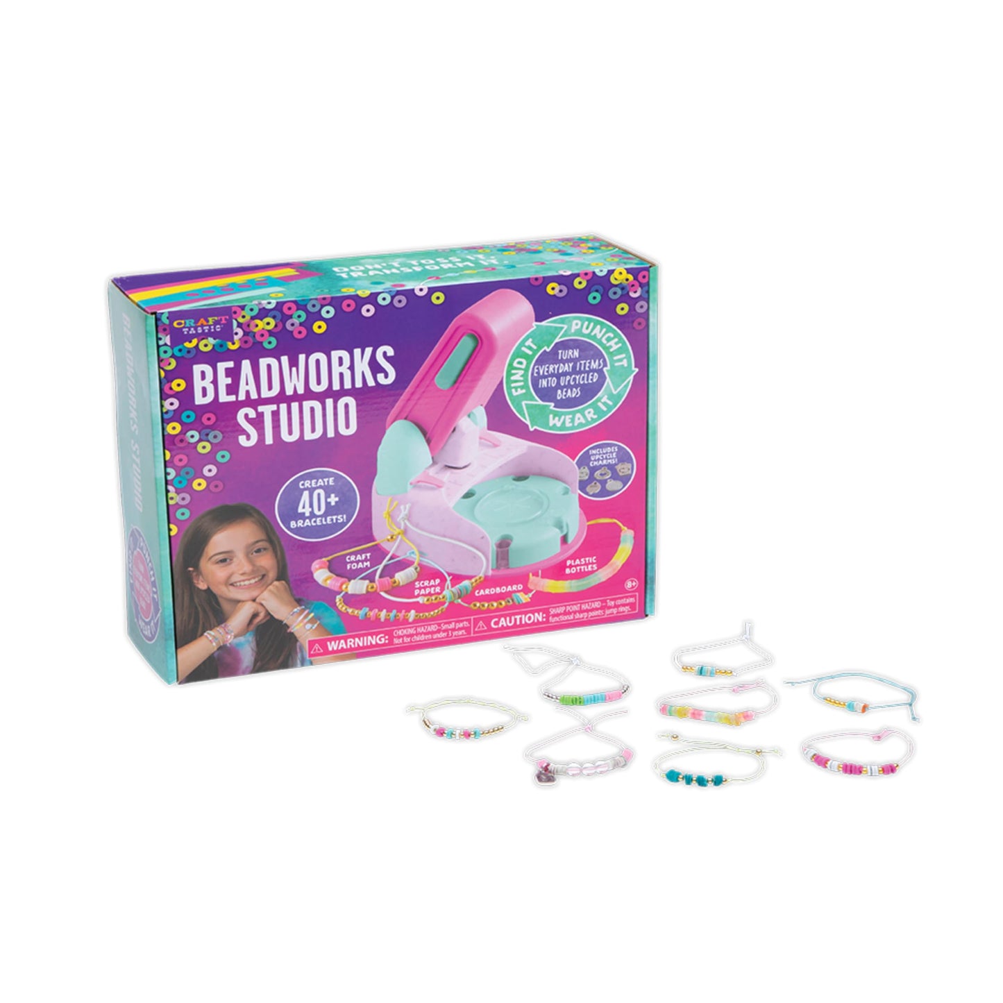Craft-Tastic Beadworks Studio — Friendship Bracelet Kit (40+ Bracelets, Ages 8+)