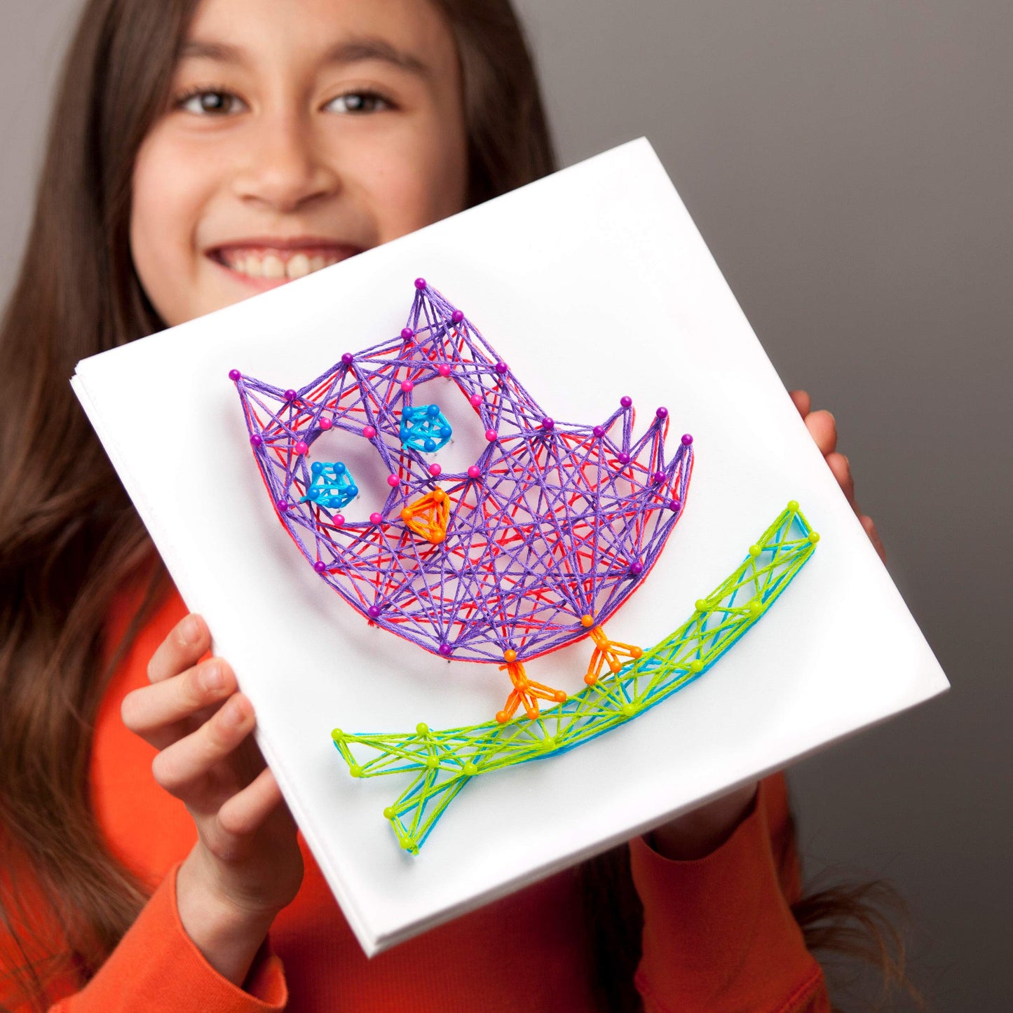 Craft-tastic DIY String Art Kit for Kids – Owl Series (3 Projects, Large)