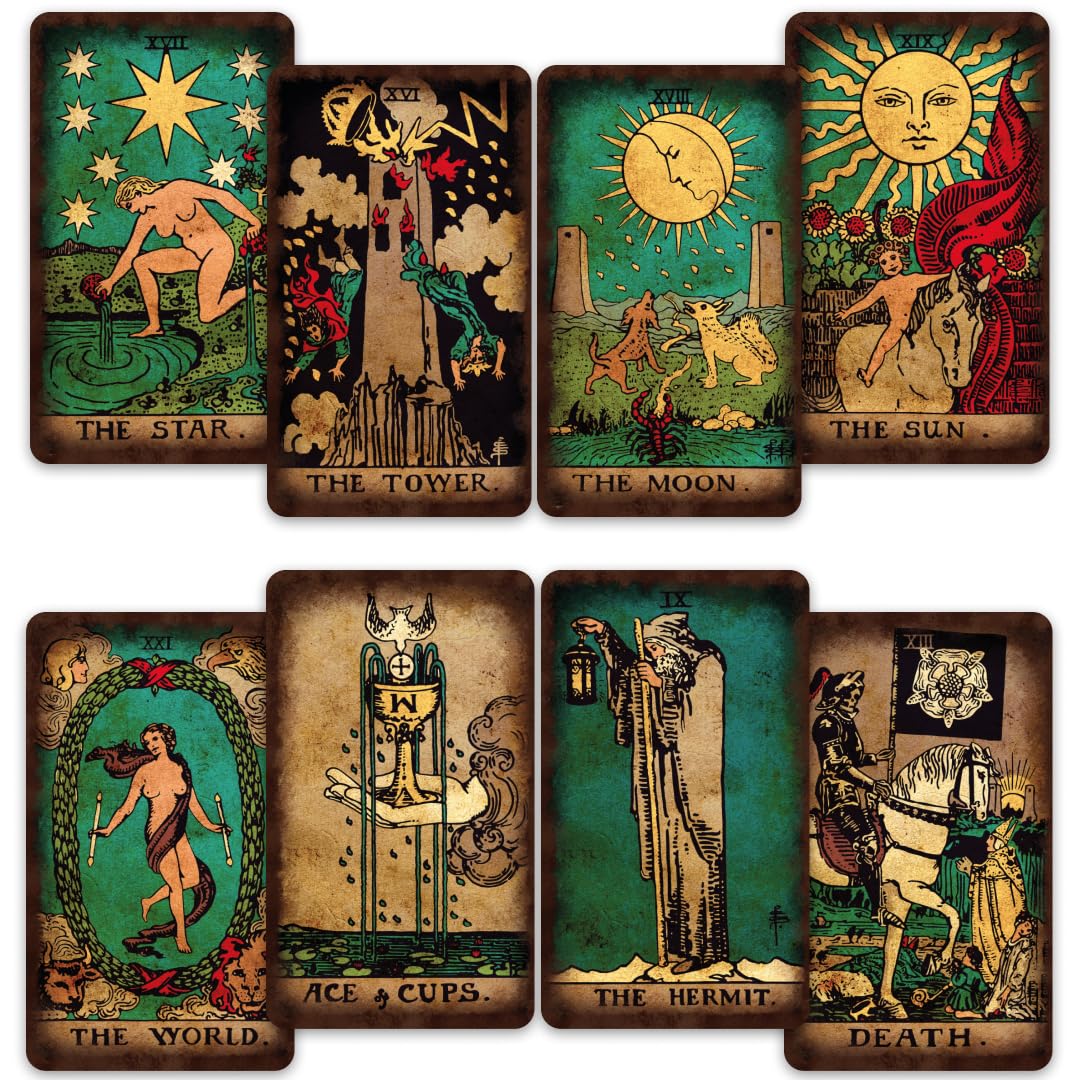 CRAFTERIAN Bright Tarot Cards Deck – 78-Card Tarot Set with Guidebook & Gift Bag