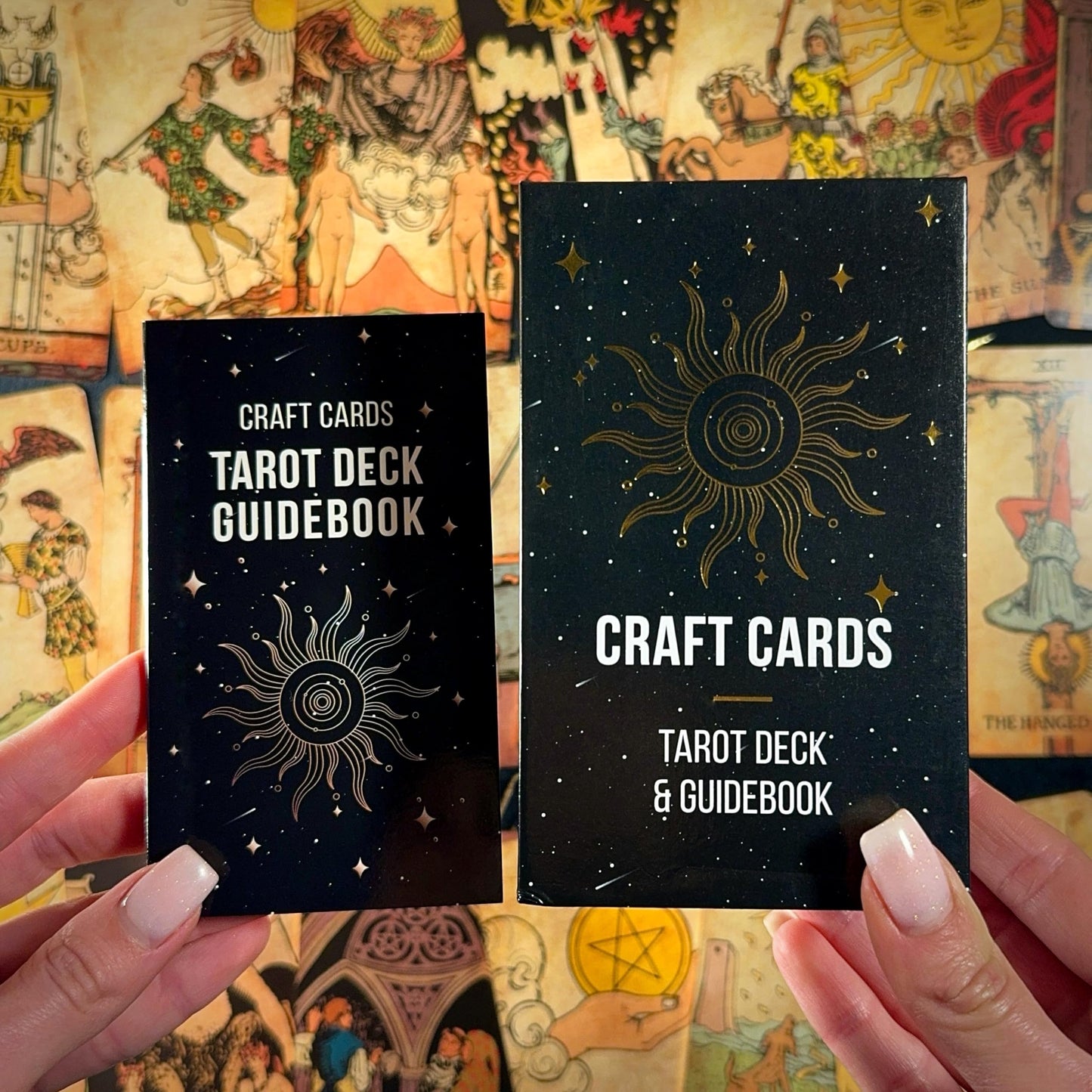 CRAFTERIAN Classic Tarot Set – 78 Gold-Edged Cards with Guidebook