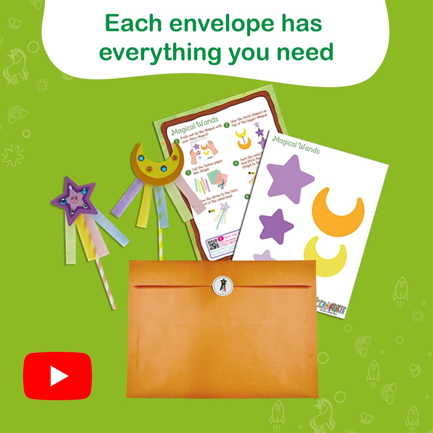 Craftikit – 20 Award-Winning Fairy Garden Crafts for Kids | All-Inclusive Paper Toddler Craft Kit (Ages 3–10)
