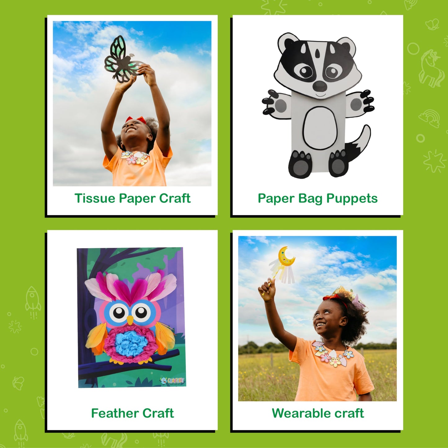 Craftikit – 20 Award-Winning Fairy Garden Crafts for Kids | All-Inclusive Paper Toddler Craft Kit (Ages 3–10)