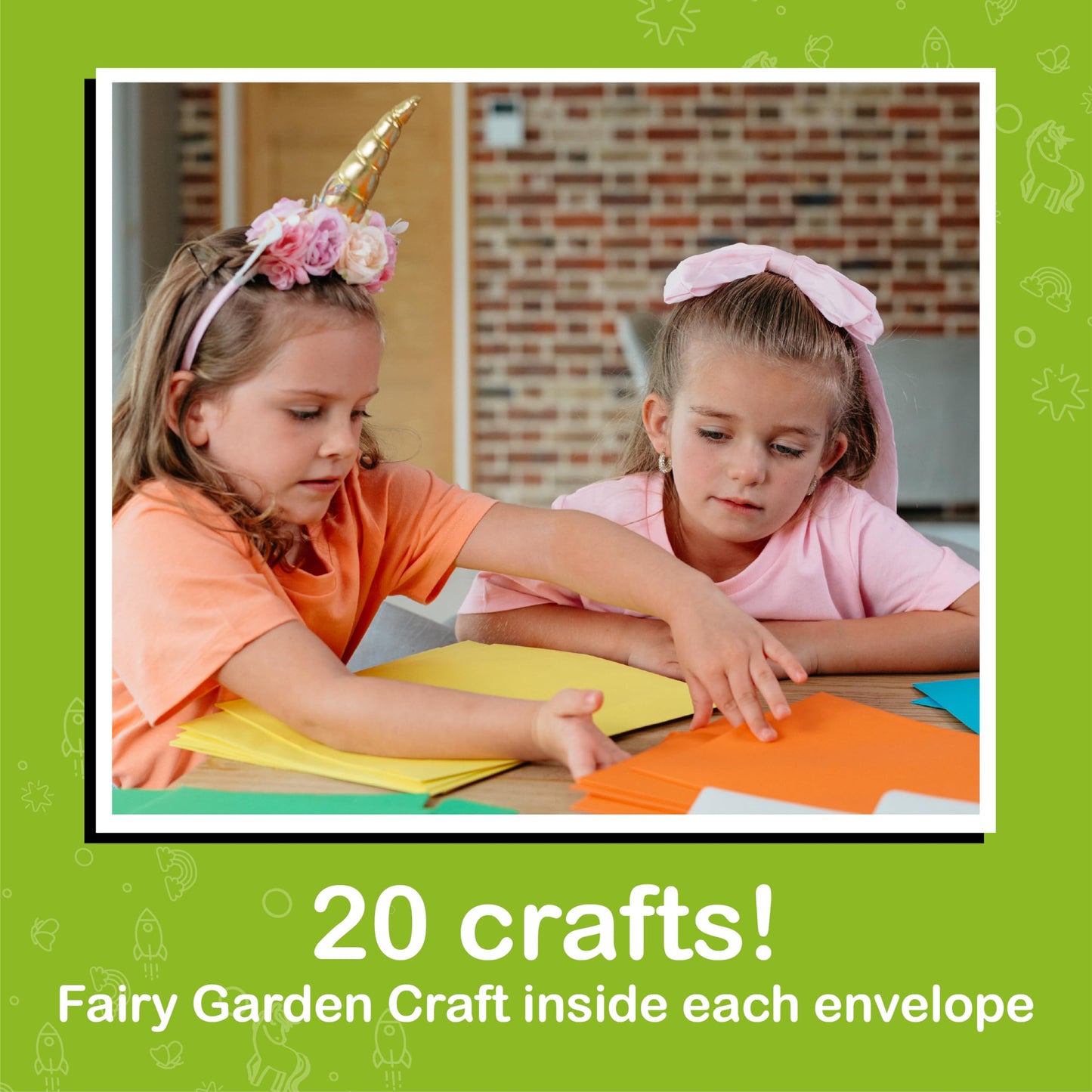 Craftikit – 20 Award-Winning Fairy Garden Crafts for Kids | All-Inclusive Paper Toddler Craft Kit (Ages 3–10)