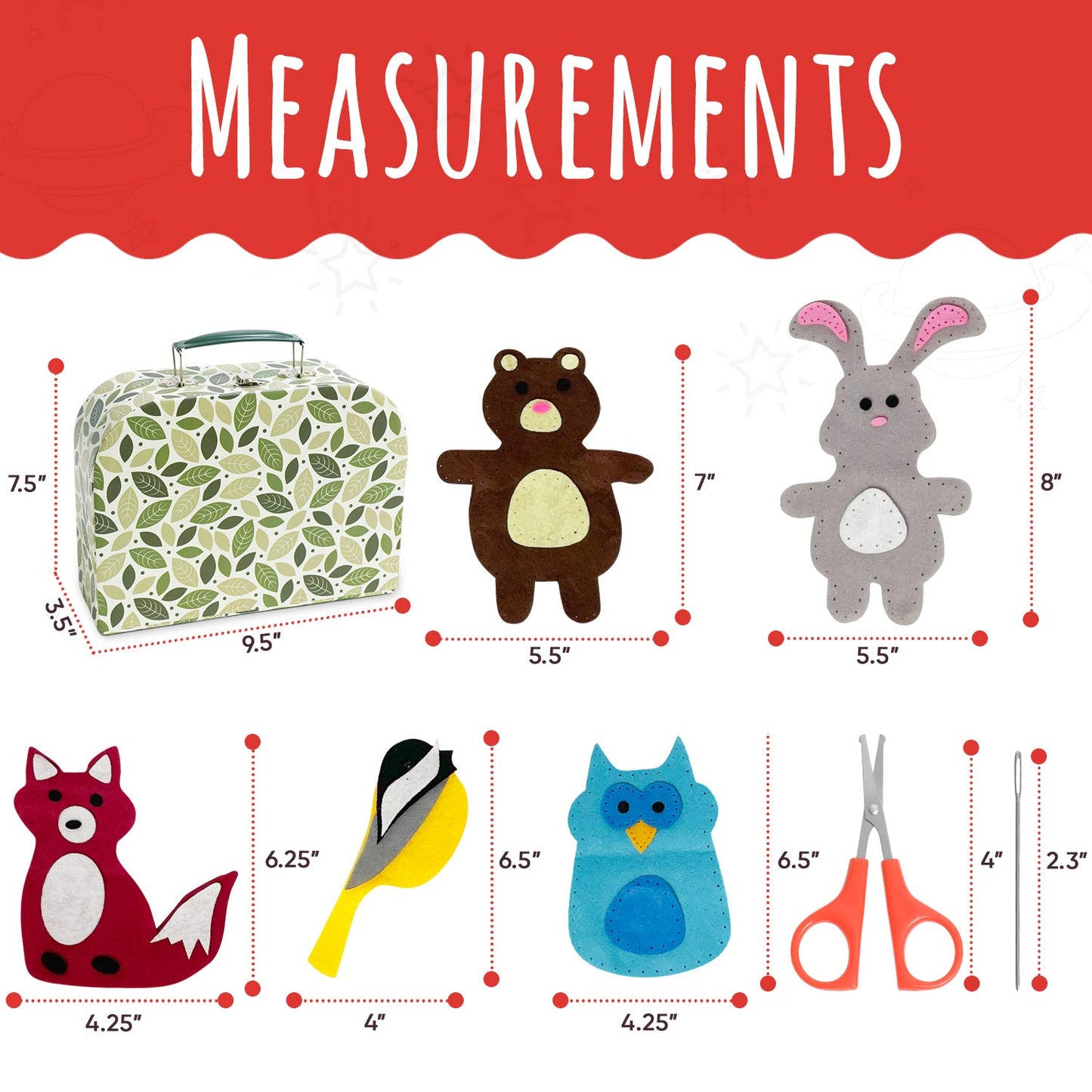 CraftLab Woodland Animals Kids Sewing Kit – Educational Beginner Craft for Ages 7–13