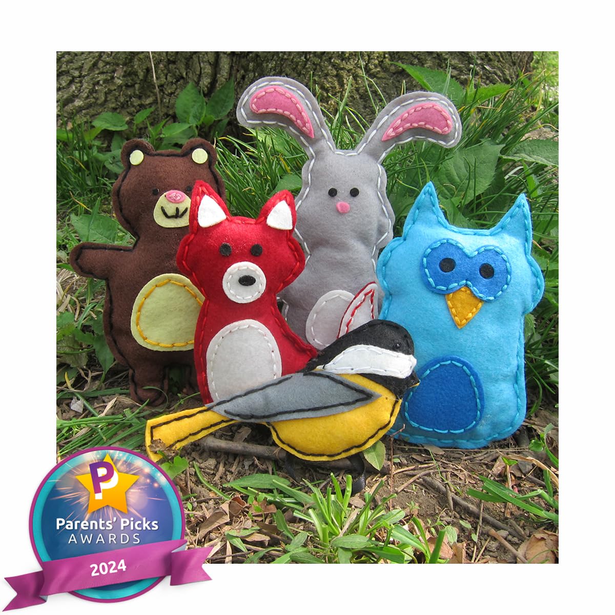 CraftLab Woodland Animals Kids Sewing Kit – Educational Beginner Craft for Ages 7–13