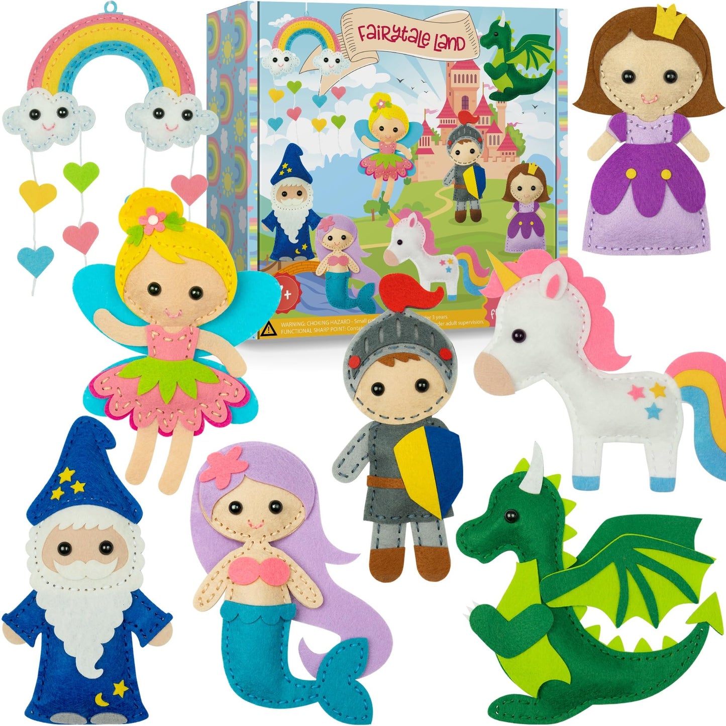 Craftorama Sewing Kit for Kids – 165-Piece Felt Craft Set for Beginners