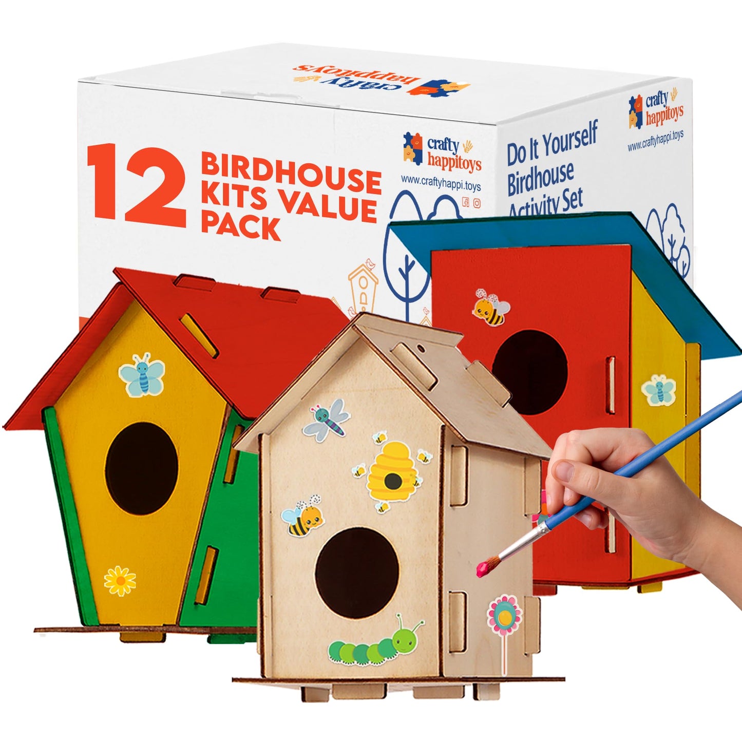 Crafty HappiToys: 12 DIY Bird House Kits for Kids to Build & Paint