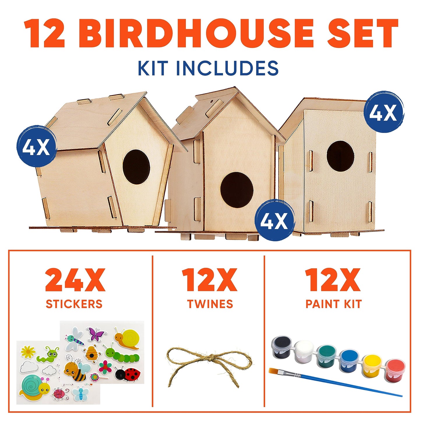 Crafty HappiToys: 12 DIY Bird House Kits for Kids to Build & Paint