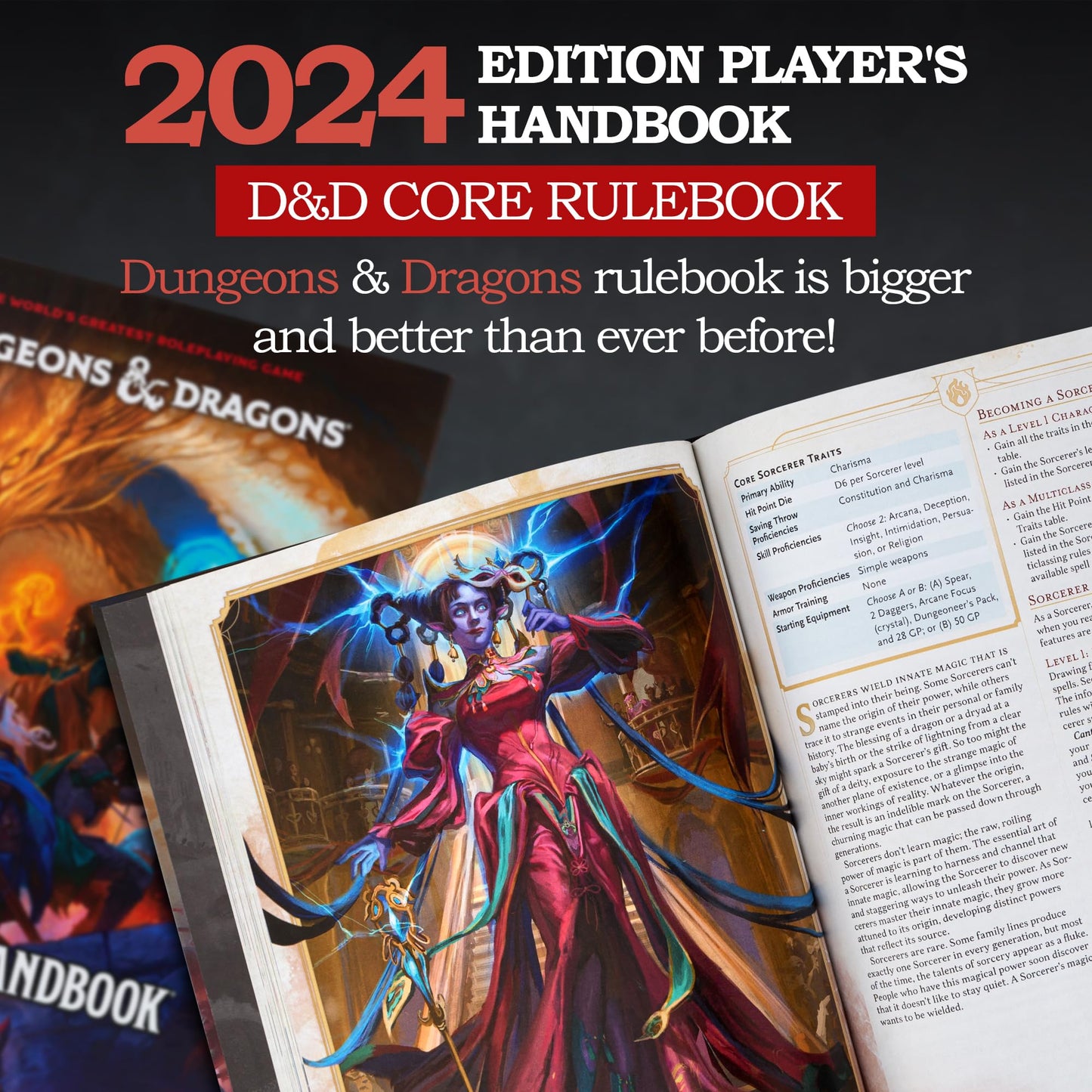CraftyCrocodile 2024 D&D Player's Handbook Bundle + Dice Sets & Printable Kit